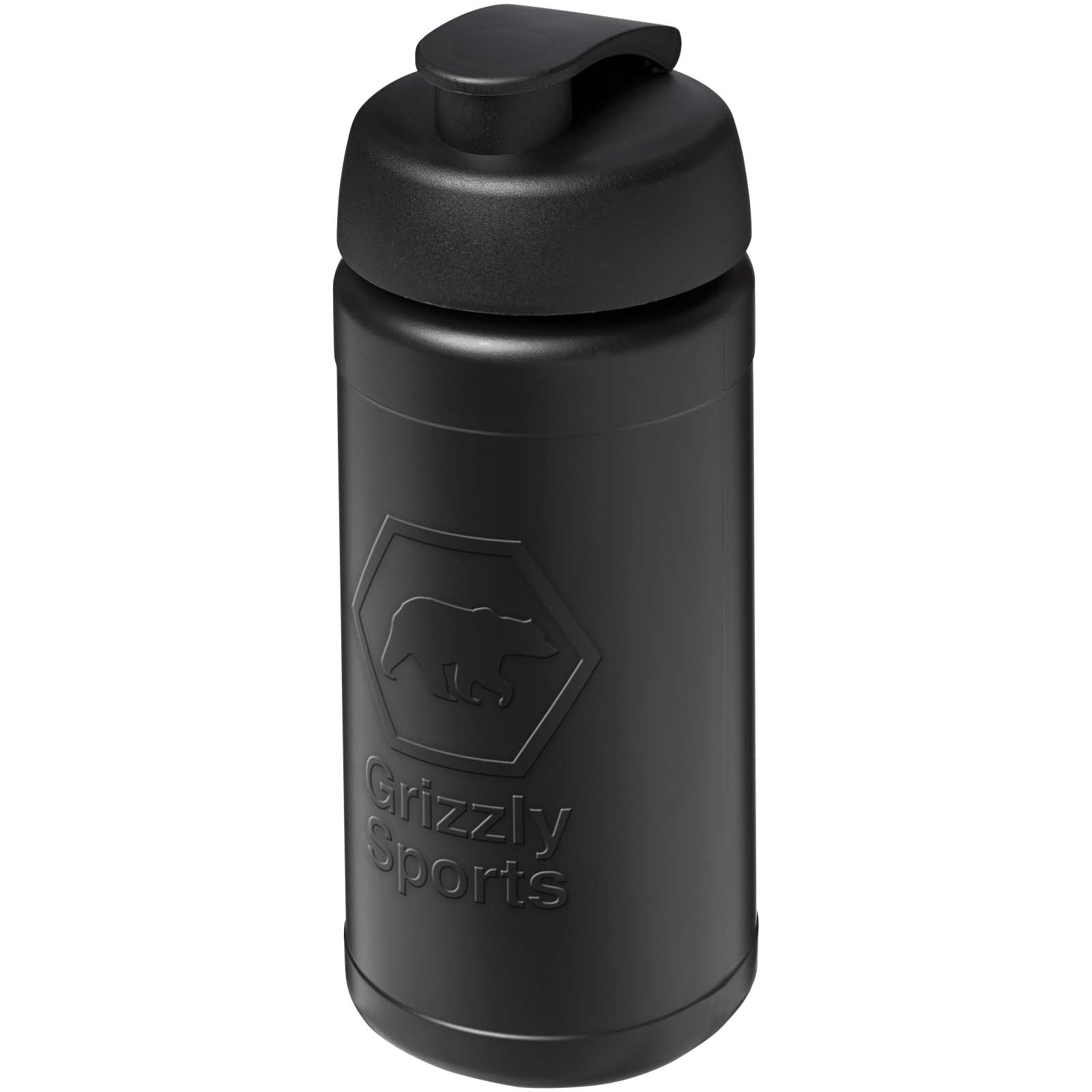 Bouteille de sport Baseline Rise de 500 ml recyclée avec couvercle rabattable