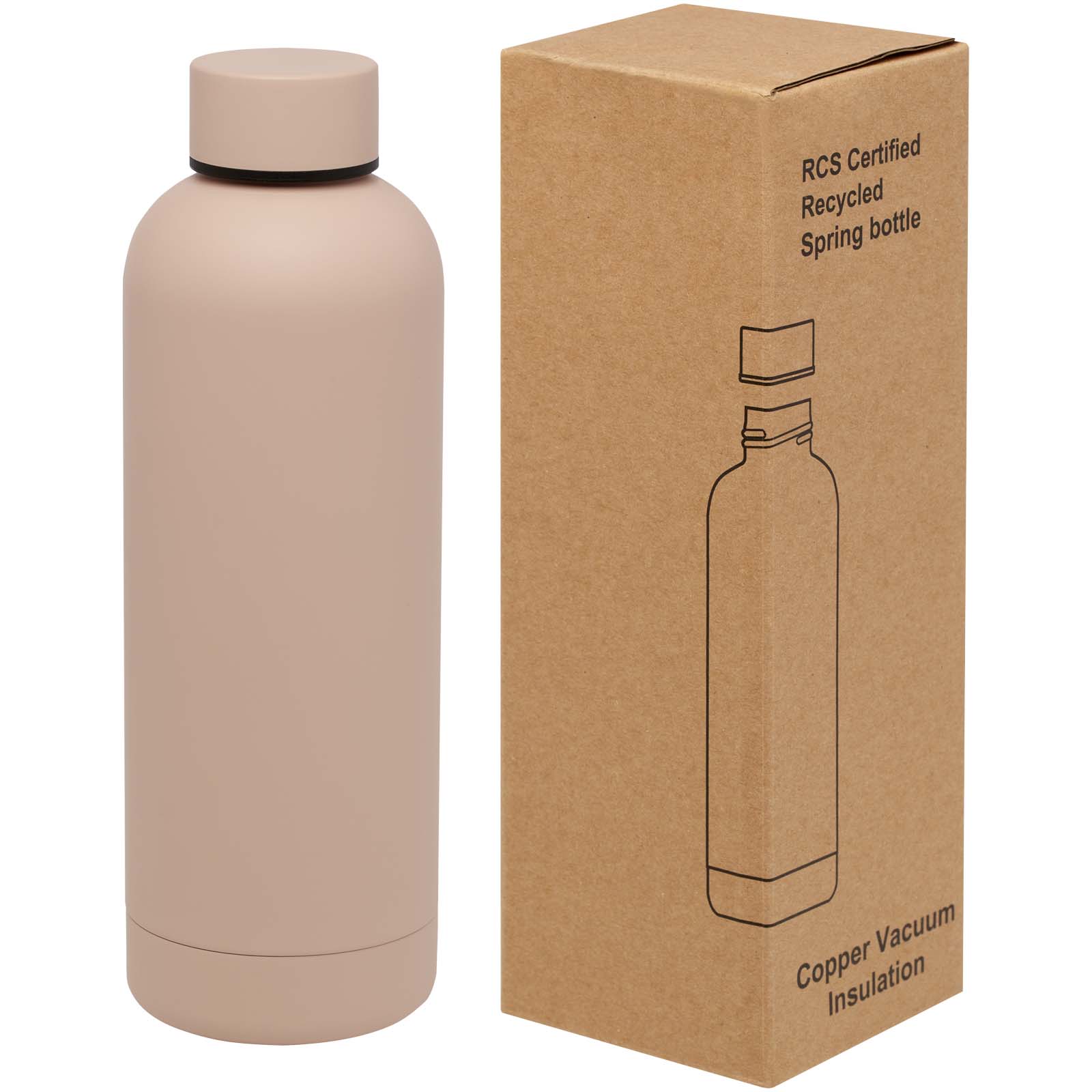 Bouteille isotherme avec isolation par le vide Spring 500 ml en cuivre inoxydable recyclé certifié RCS
