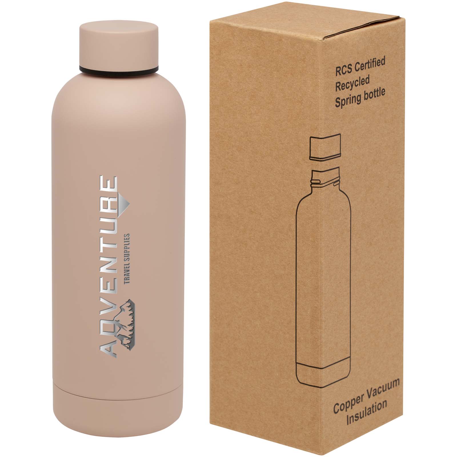 Bouteille isotherme avec isolation par le vide Spring 500 ml en cuivre inoxydable recyclé certifié RCS