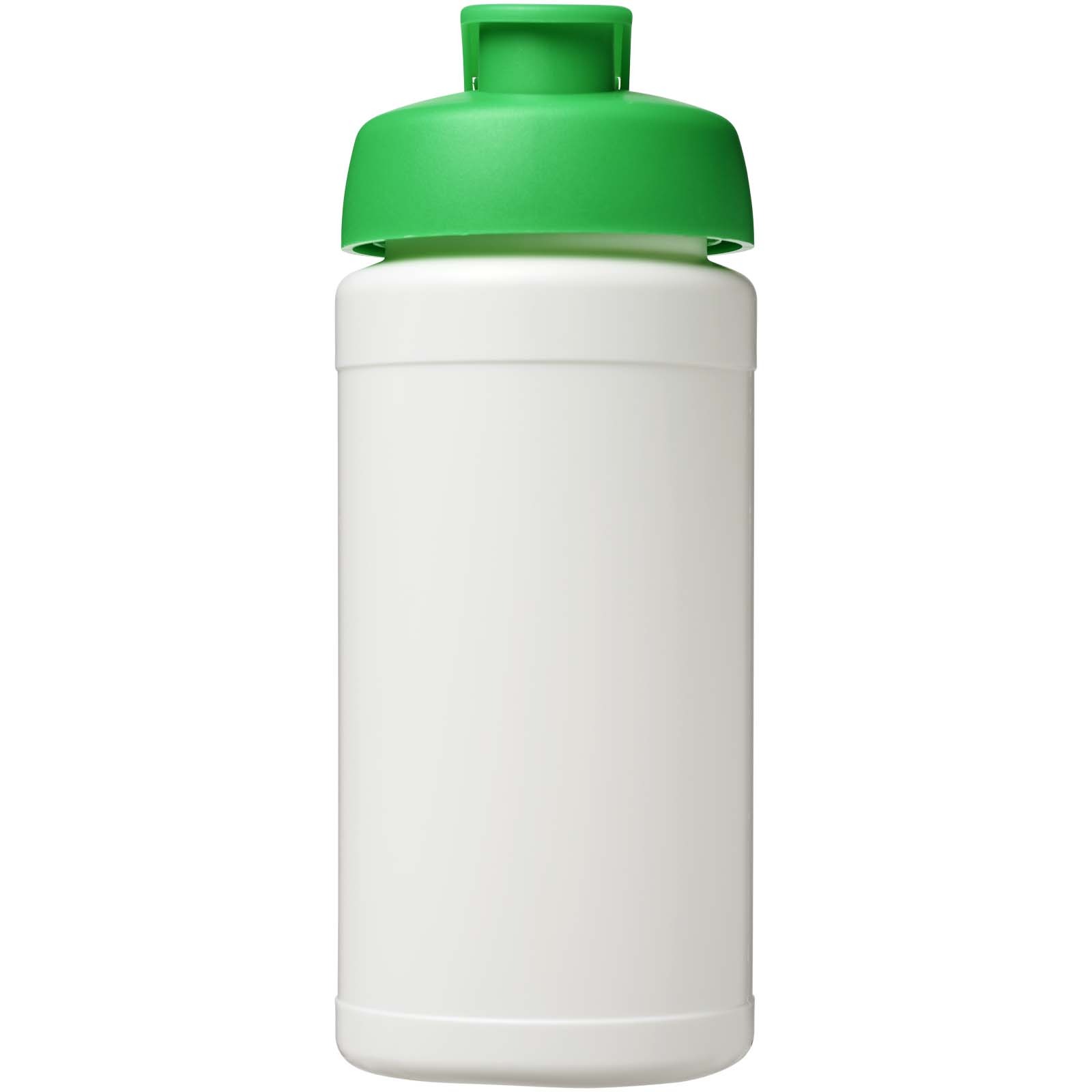 Bouteille de sport Baseline Rise de 500 ml recyclée avec couvercle rabattable