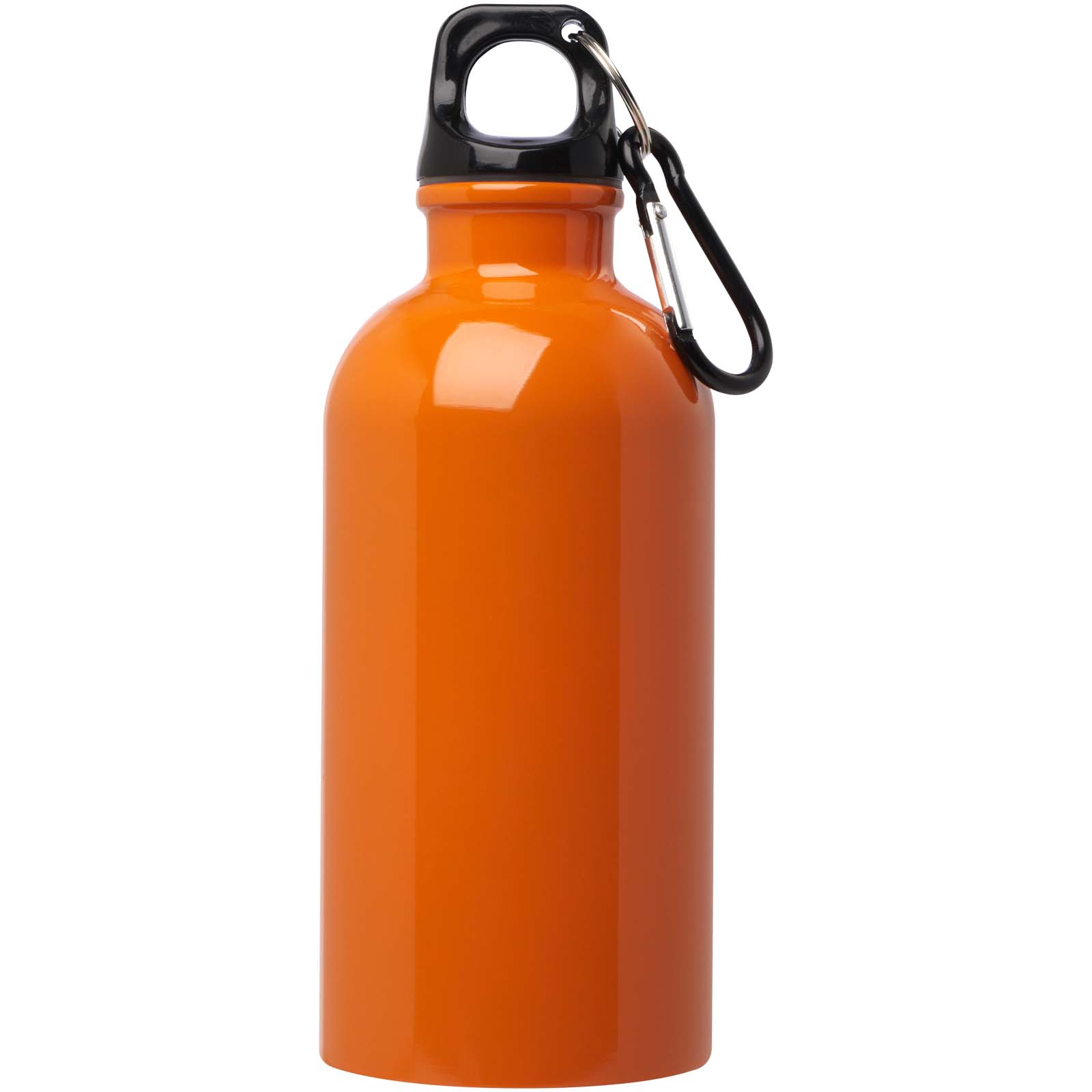 Bouteille d'eau Oregon de 400 ml simple paroi en acier recyclé certifié RCS avec mousqueton