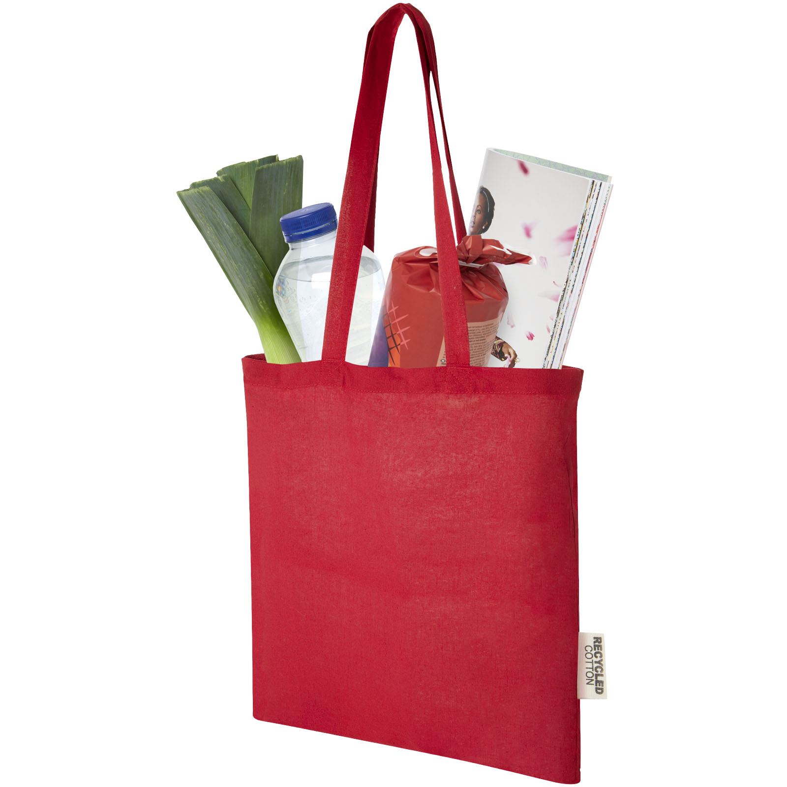 Sac shopping Madras en coton certifié GRS de 140 g/m2 de 7 L