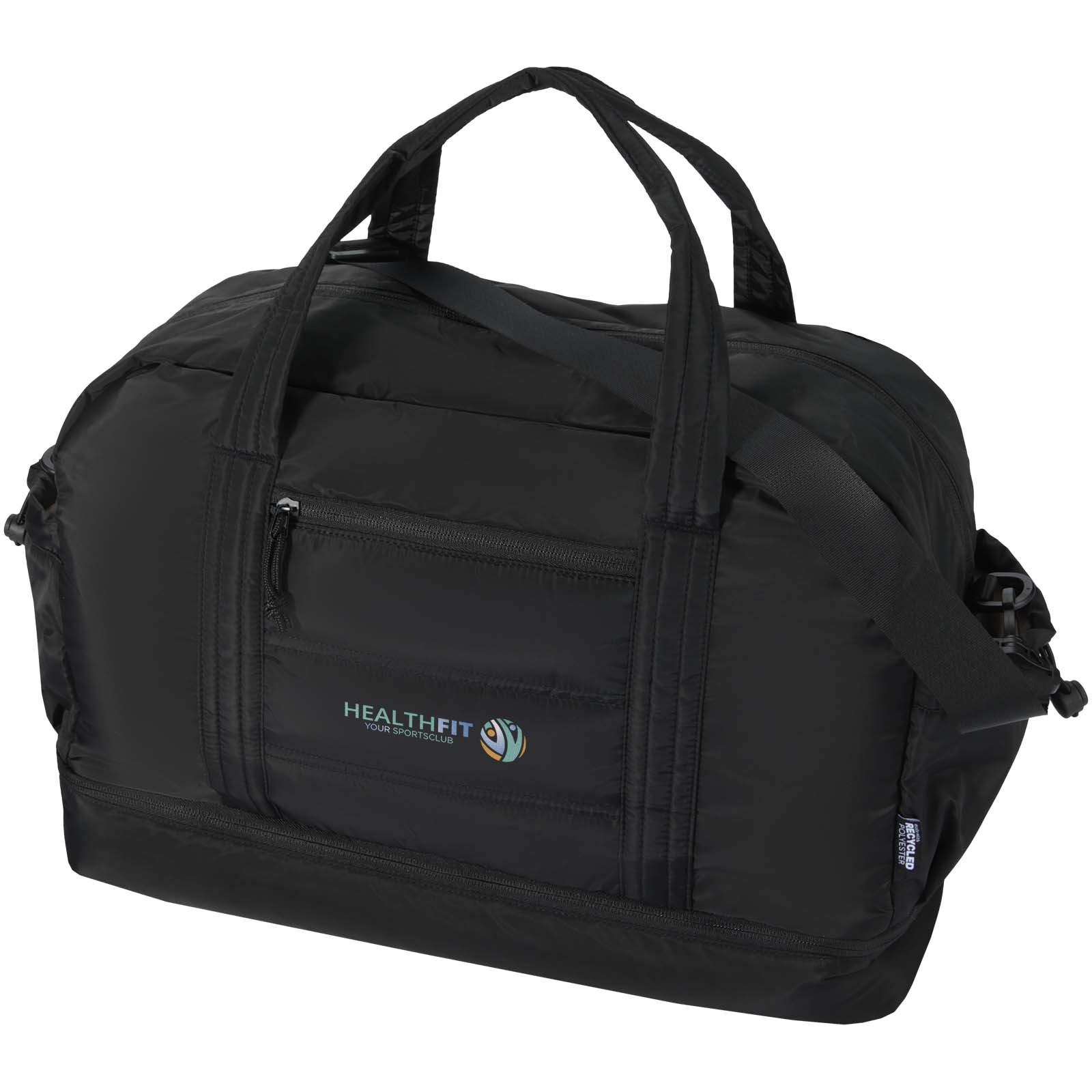 Sac de voyage Puffer recyclé certifié GRS avec fond isolé de 30 L