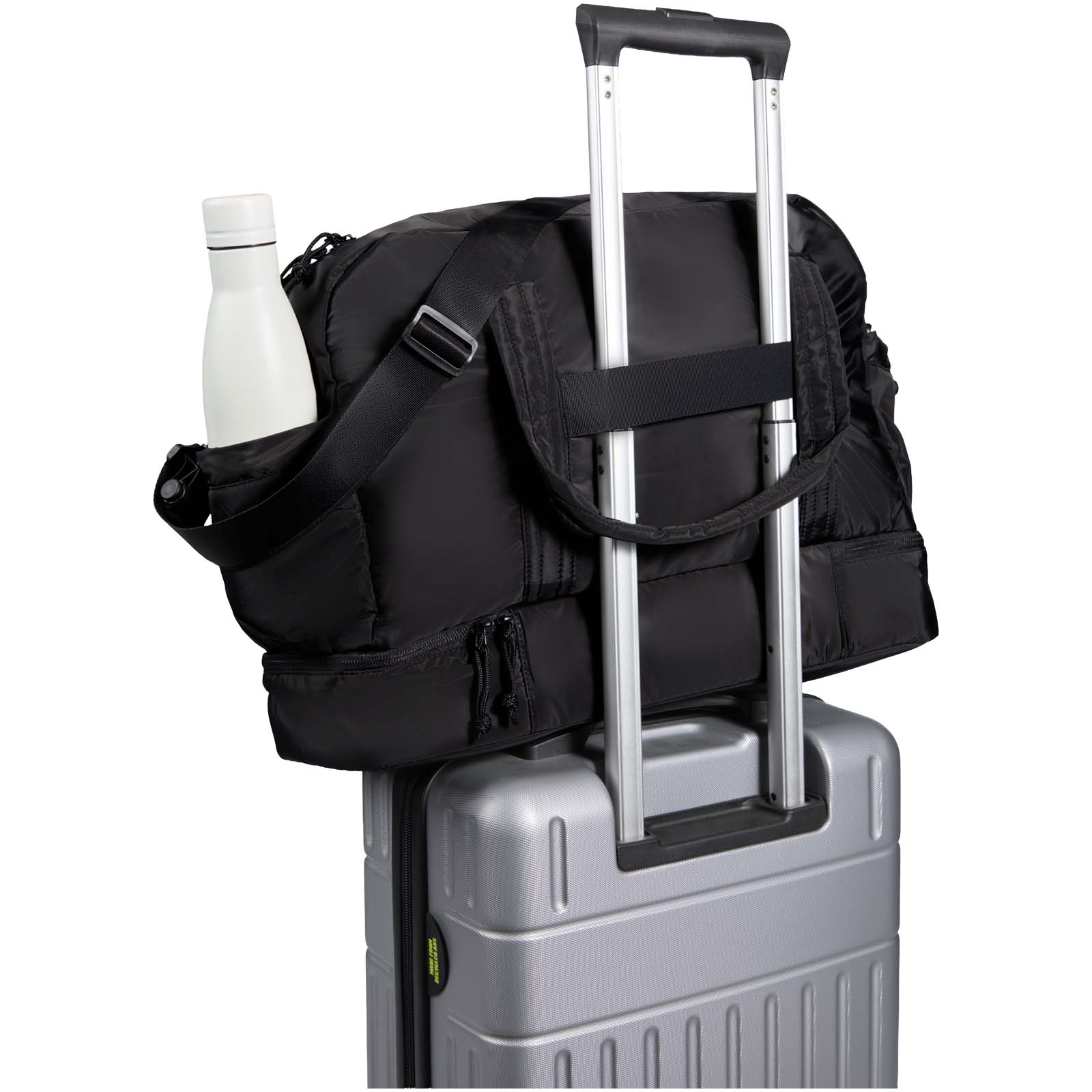 Sac de voyage Puffer recyclé certifié GRS avec fond isolé de 30 L