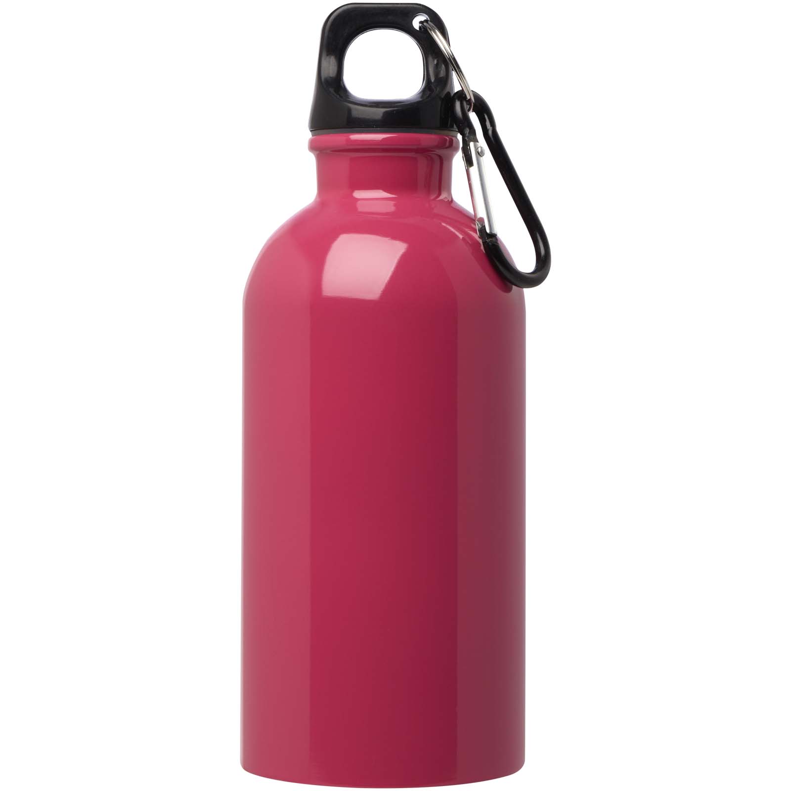 Bouteille d'eau Oregon de 400 ml simple paroi en acier recyclé certifié RCS avec mousqueton