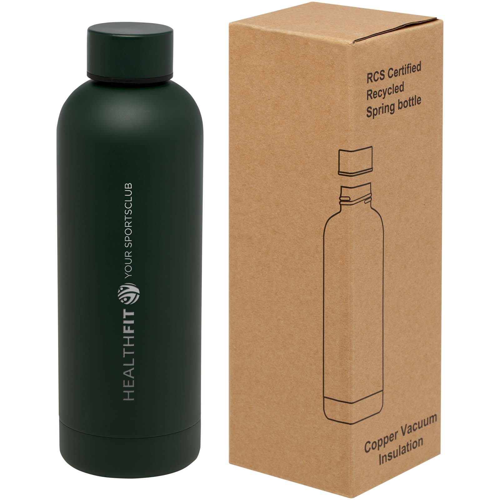 Bouteille isotherme avec isolation par le vide Spring 500 ml en cuivre inoxydable recyclé certifié RCS