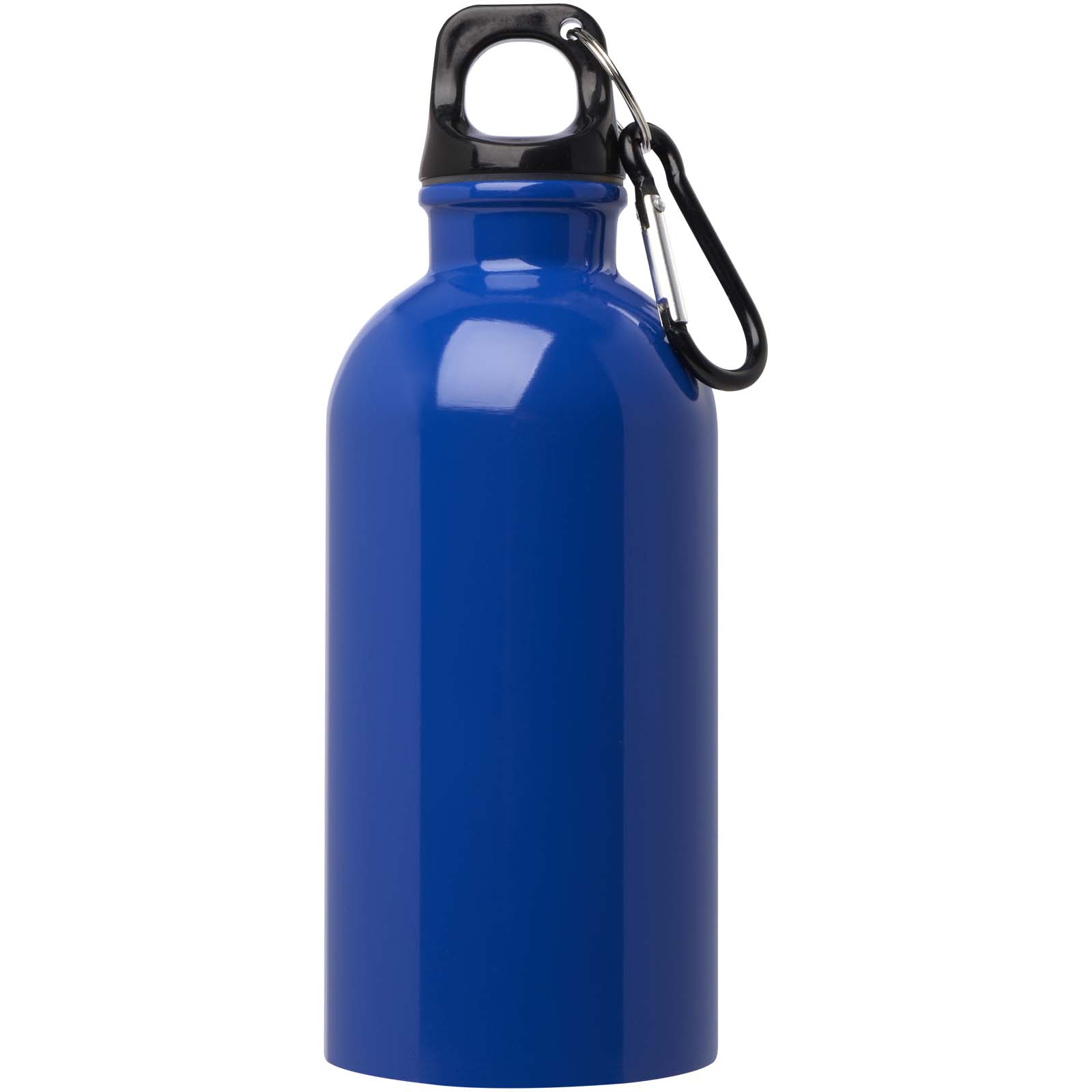 Bouteille d'eau Oregon de 400 ml simple paroi en acier recyclé certifié RCS avec mousqueton