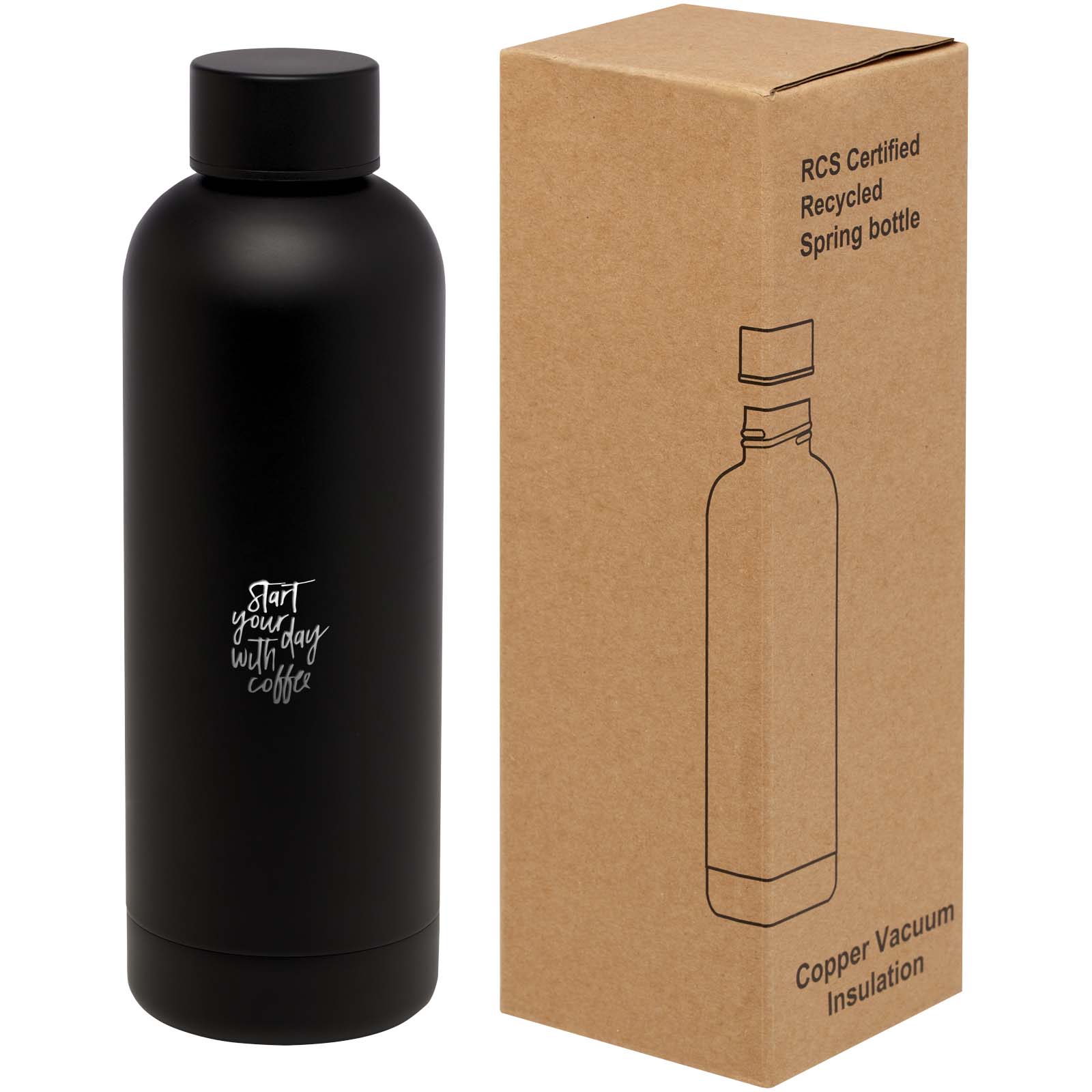 Bouteille isotherme avec isolation par le vide Spring 500 ml en cuivre inoxydable recyclé certifié RCS