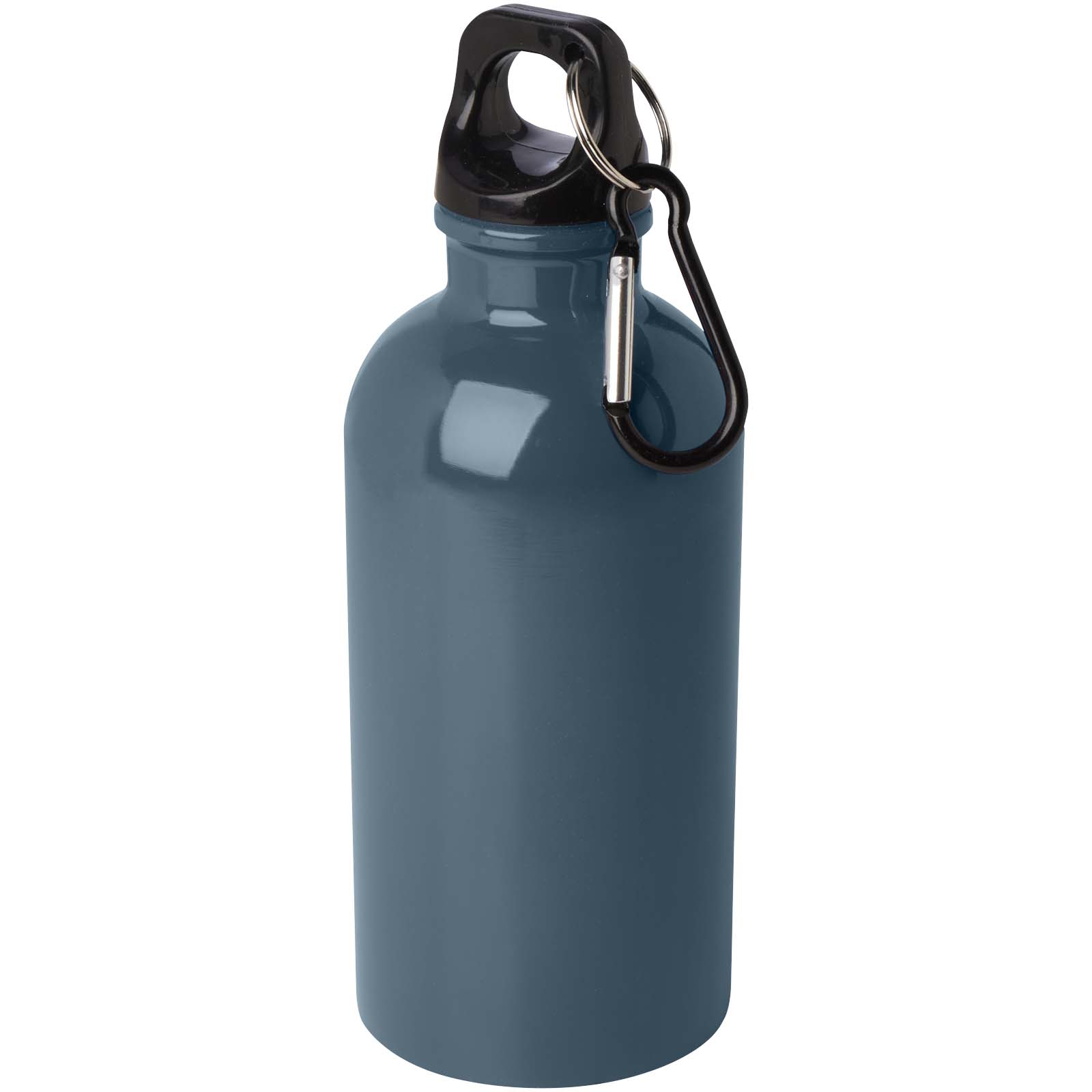 Bouteille d'eau Oregon de 400 ml simple paroi en acier recyclé certifié RCS avec mousqueton