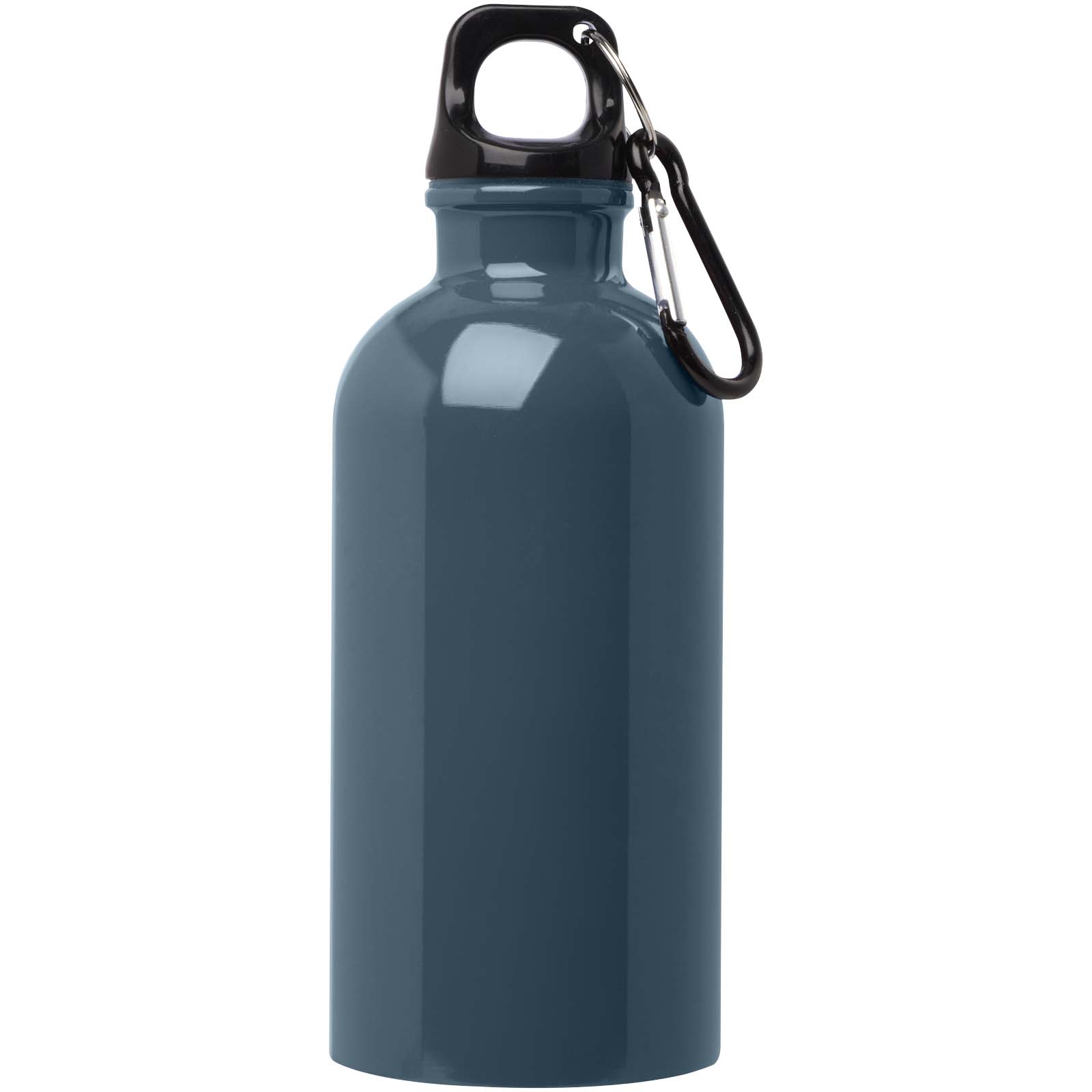 Bouteille d'eau Oregon de 400 ml simple paroi en acier recyclé certifié RCS avec mousqueton