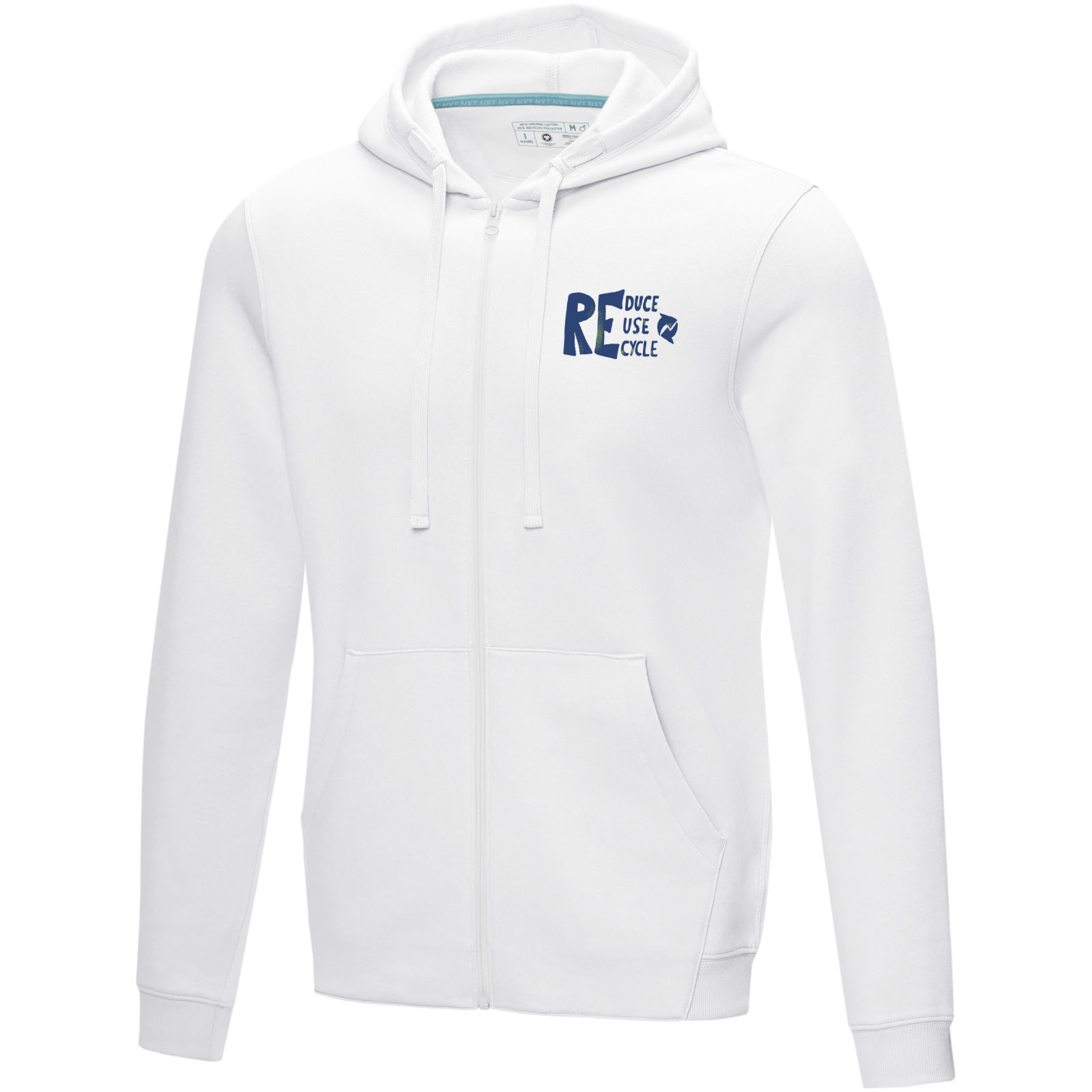 Elevate Sweat full zip à capuche Ruby bio homme