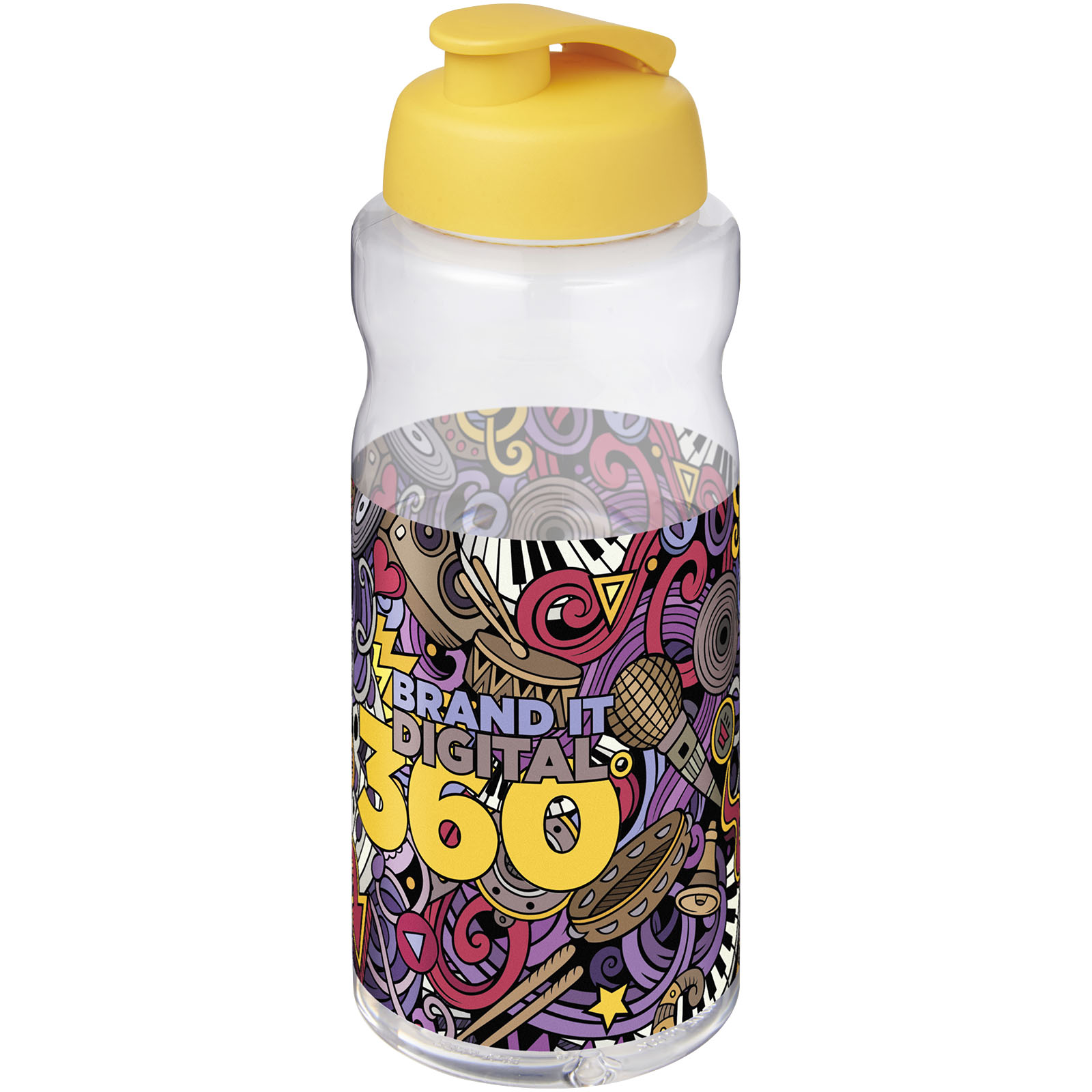 Bouteille de sport H2O Active® Base Pure de 1 L à couvercle rabattable