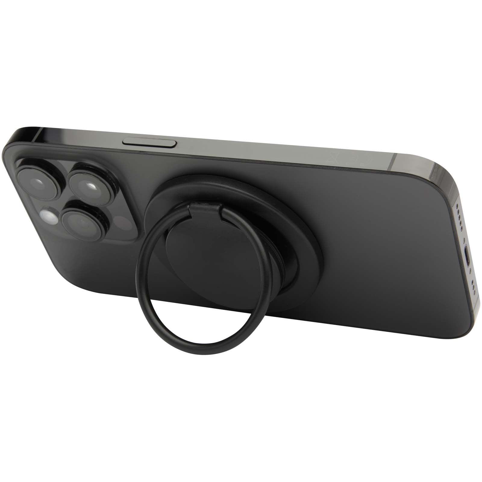 Support de téléphone Albali magnétique en plastique recyclé avec anneau de support