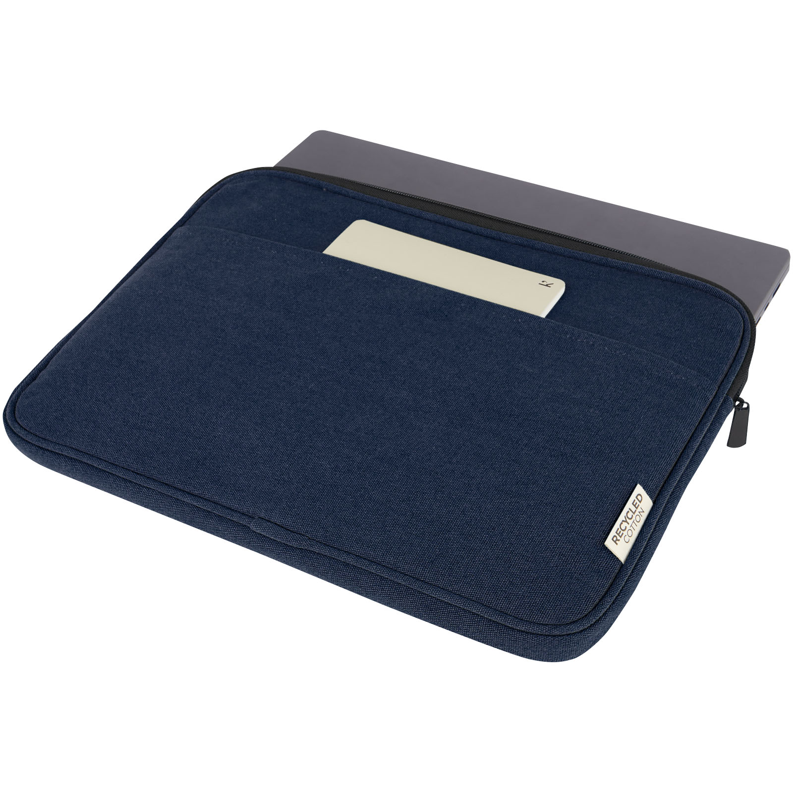 Housse pour ordinateur portable Joey de 2 L en toile recyclée GRS 14 pouces