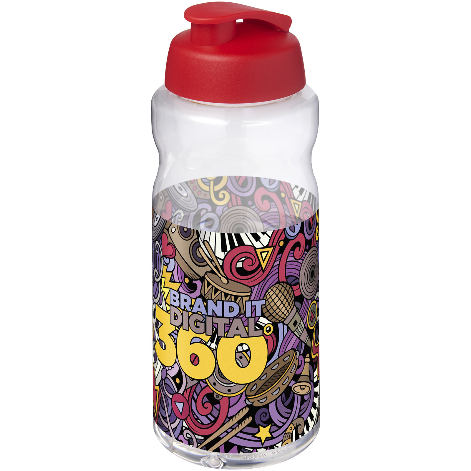 Bouteille de sport H2O Active® Base Pure de 1 L à couvercle rabattable