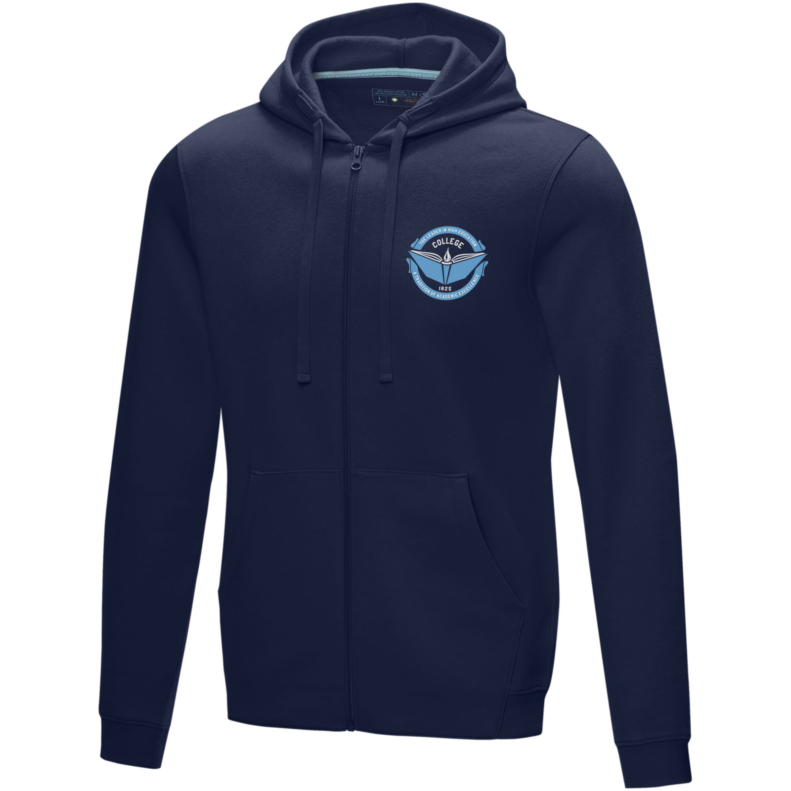 Elevate Sweat full zip à capuche Ruby bio homme
