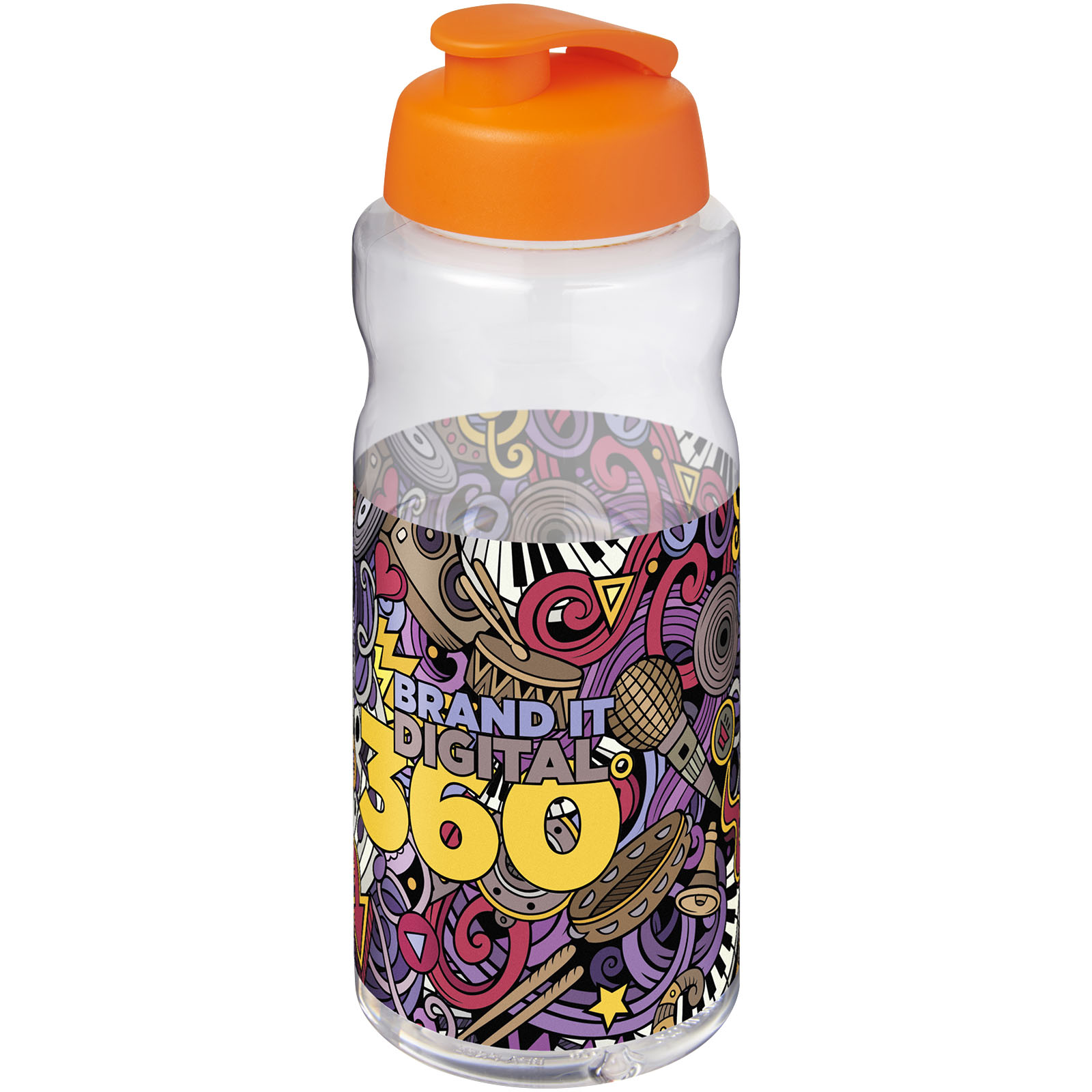 Bouteille de sport H2O Active® Base Pure de 1 L à couvercle rabattable