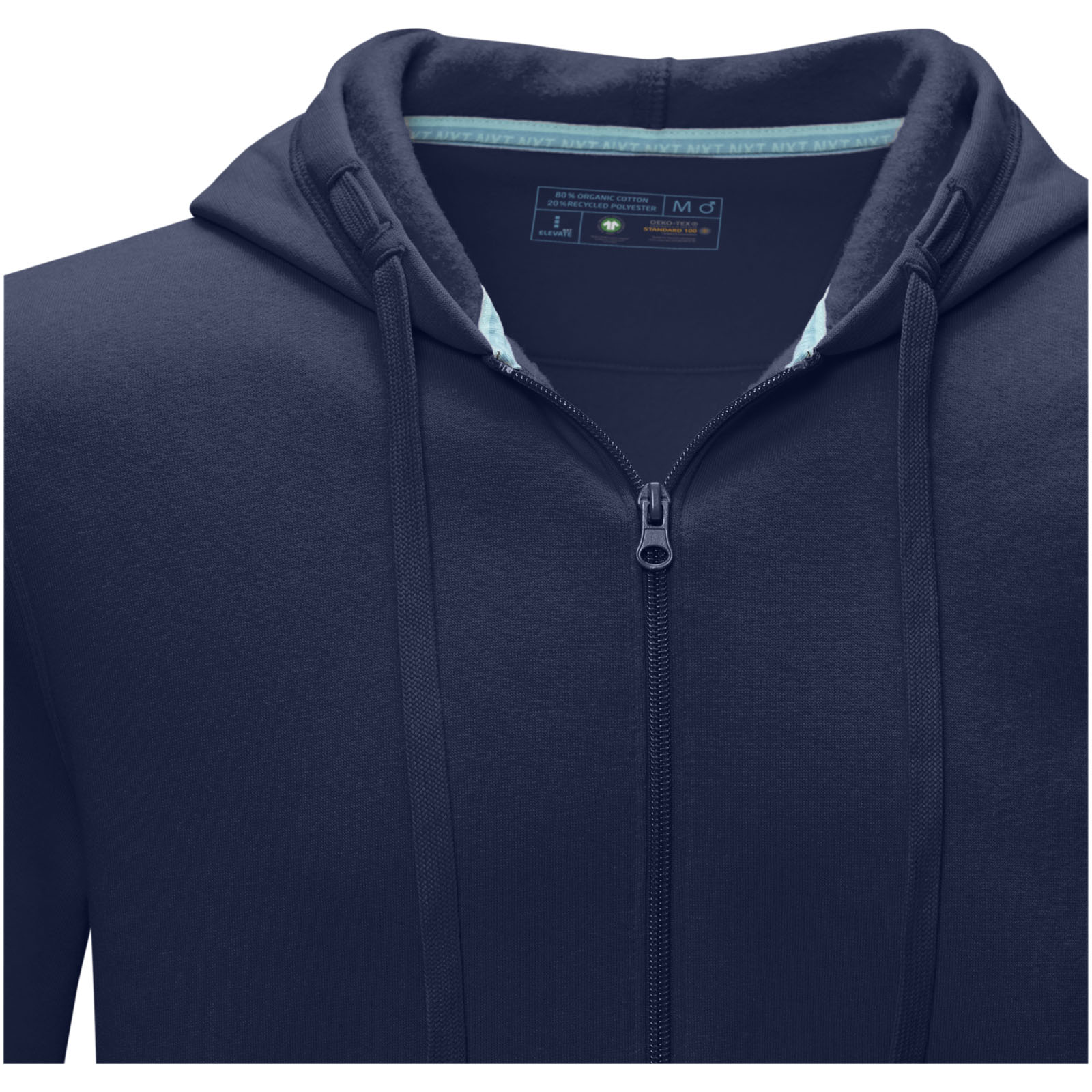 Elevate Sweat full zip à capuche Ruby bio homme
