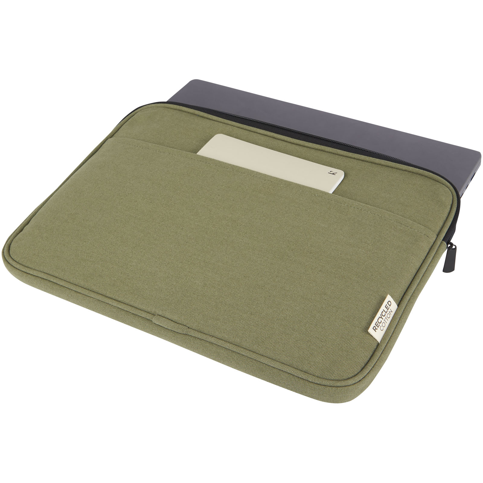Housse pour ordinateur portable Joey de 2 L en toile recyclée GRS 14 pouces