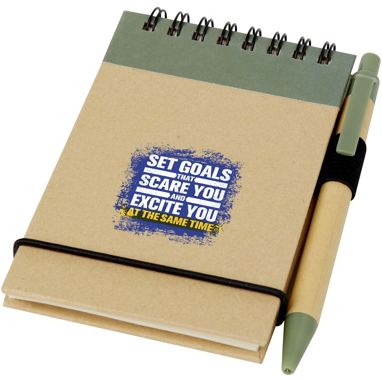 Bloc-notes recyclé format A7 avec stylo Zuse