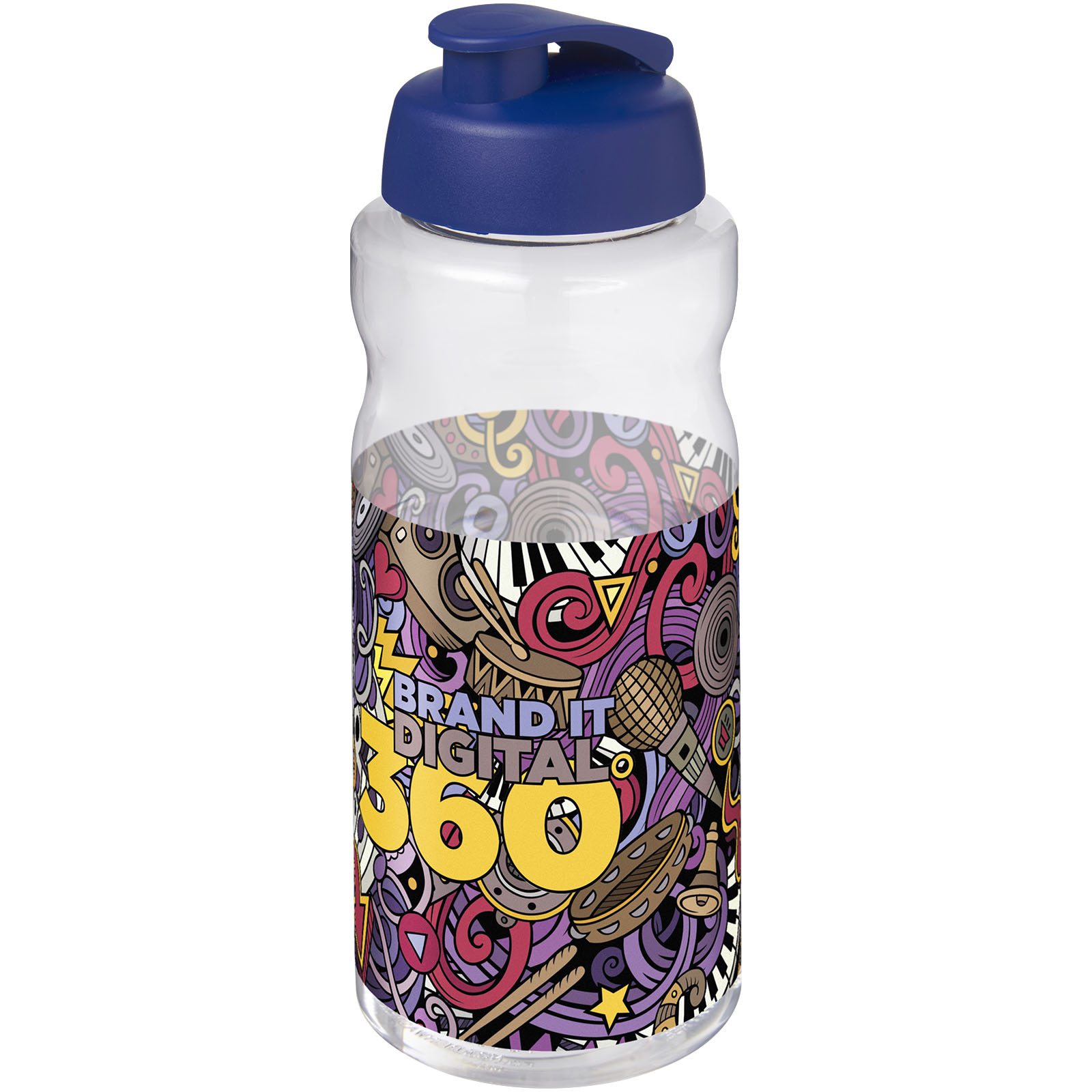 Bouteille de sport H2O Active® Base Pure de 1 L à couvercle rabattable