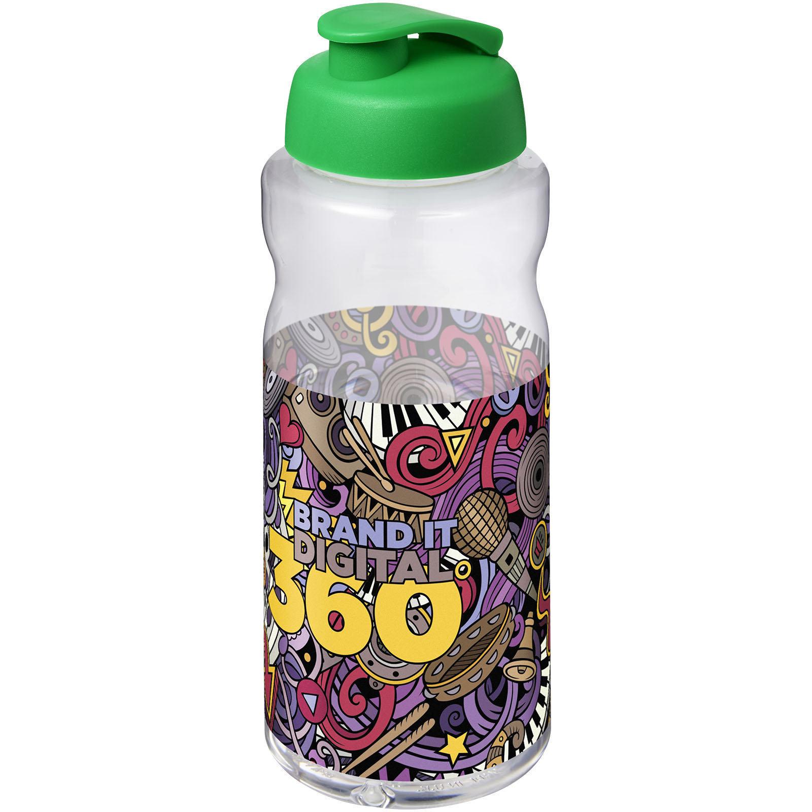 Bouteille de sport H2O Active® Base Pure de 1 L à couvercle rabattable