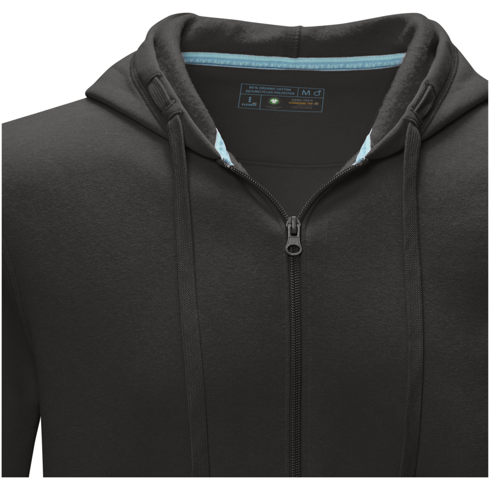 Elevate Sweat full zip à capuche Ruby bio homme