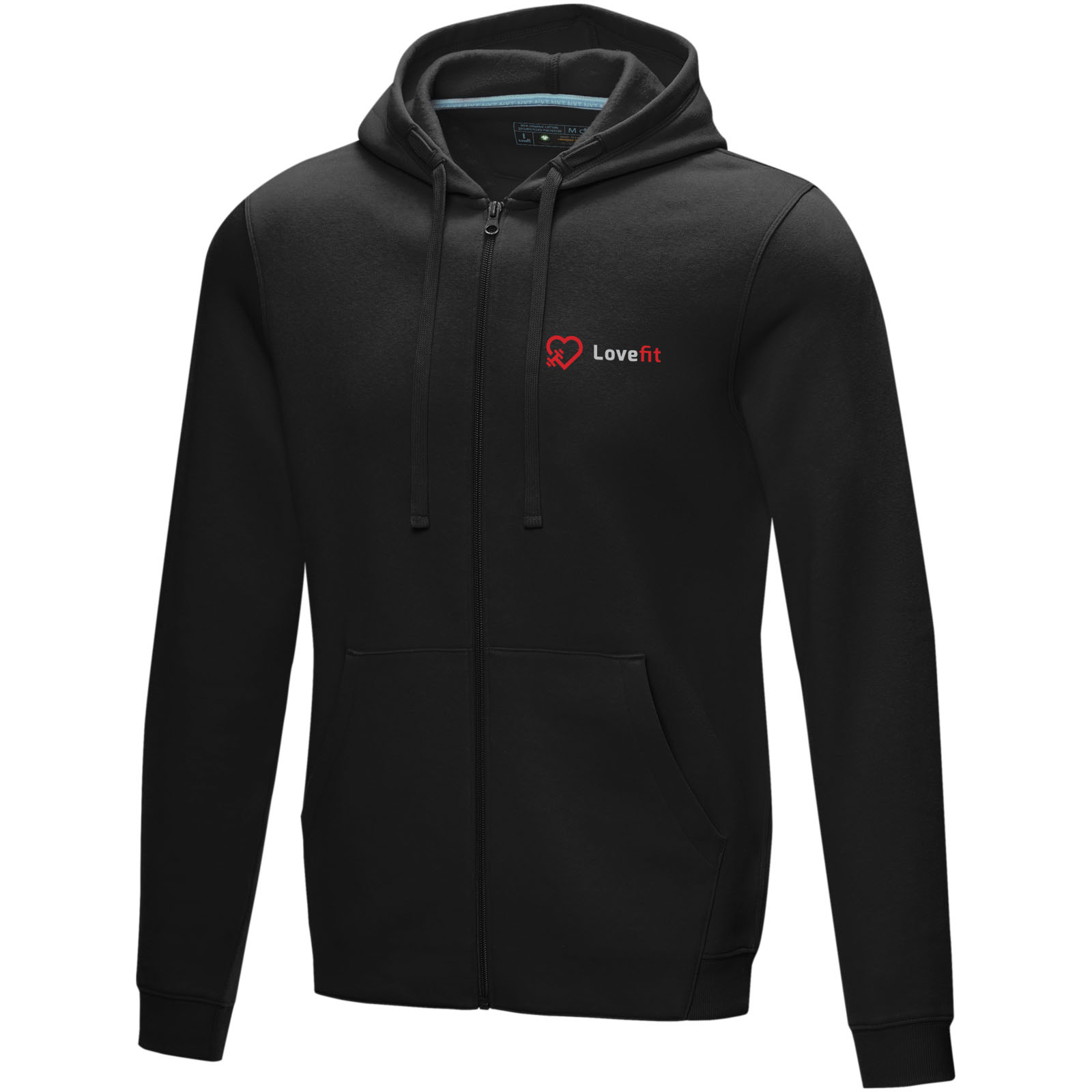 Elevate Sweat full zip à capuche Ruby bio homme