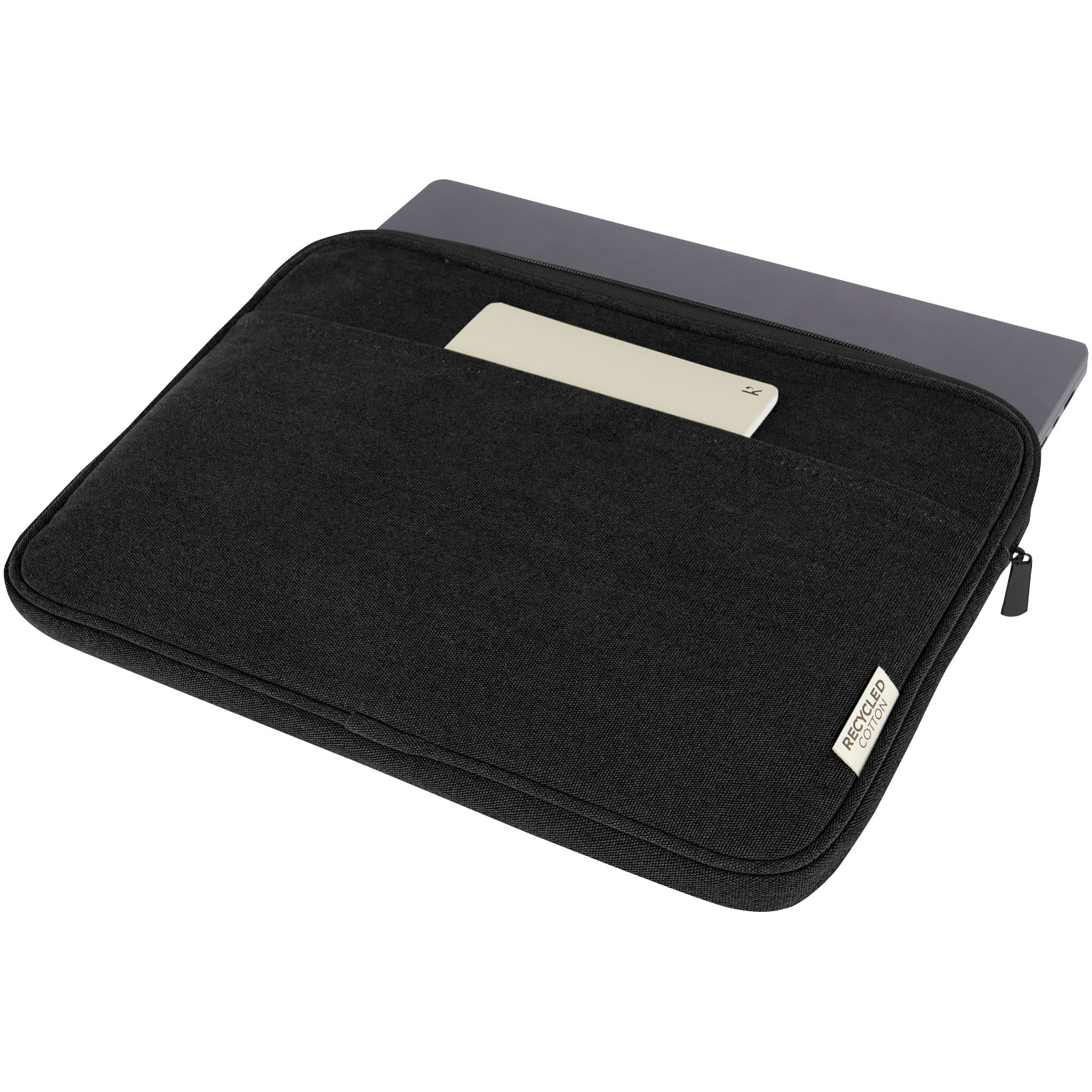 Housse pour ordinateur portable Joey de 2 L en toile recyclée GRS 14 pouces