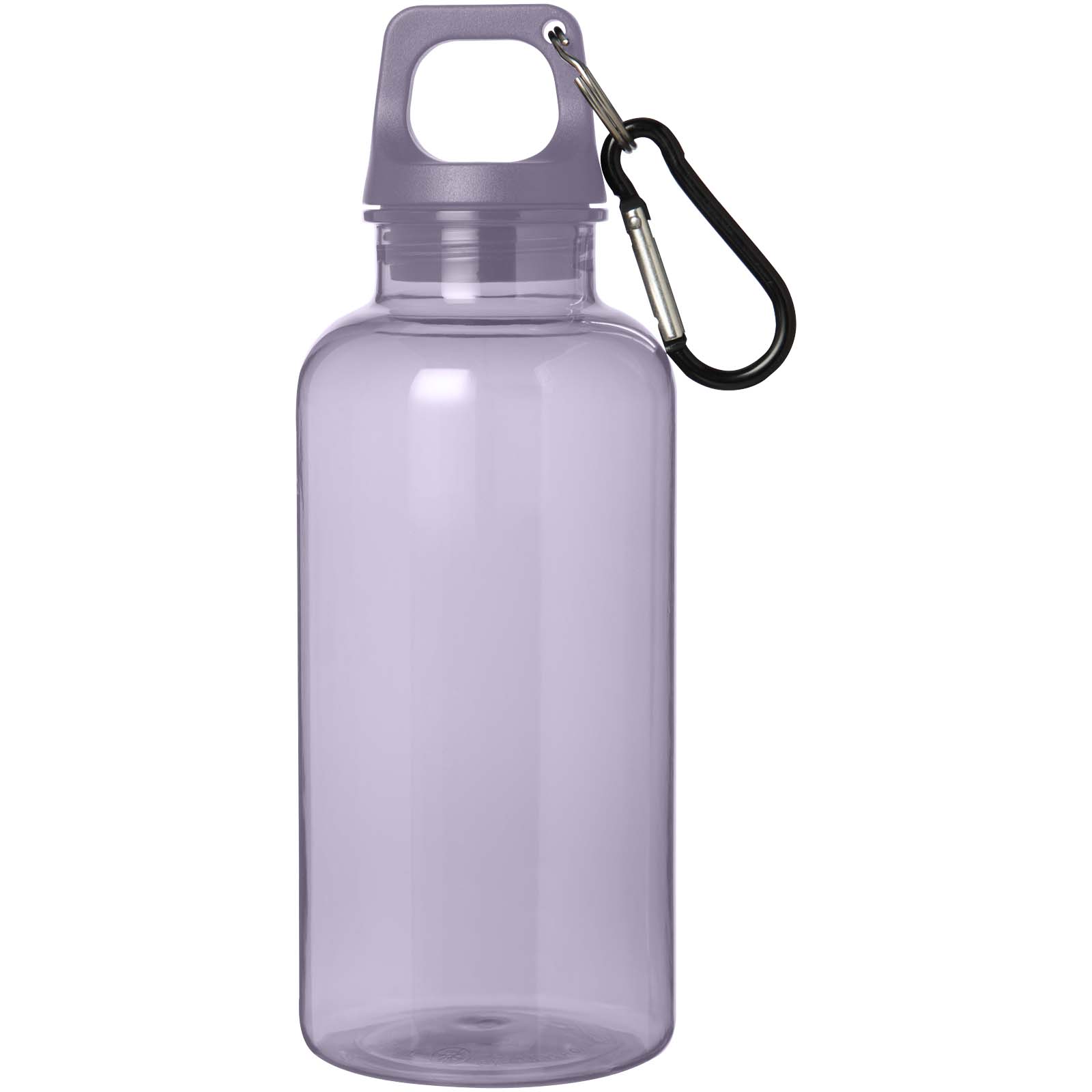 Bouteille d'eau Oregon de 400 ml en plastique recyclé avec mousqueton