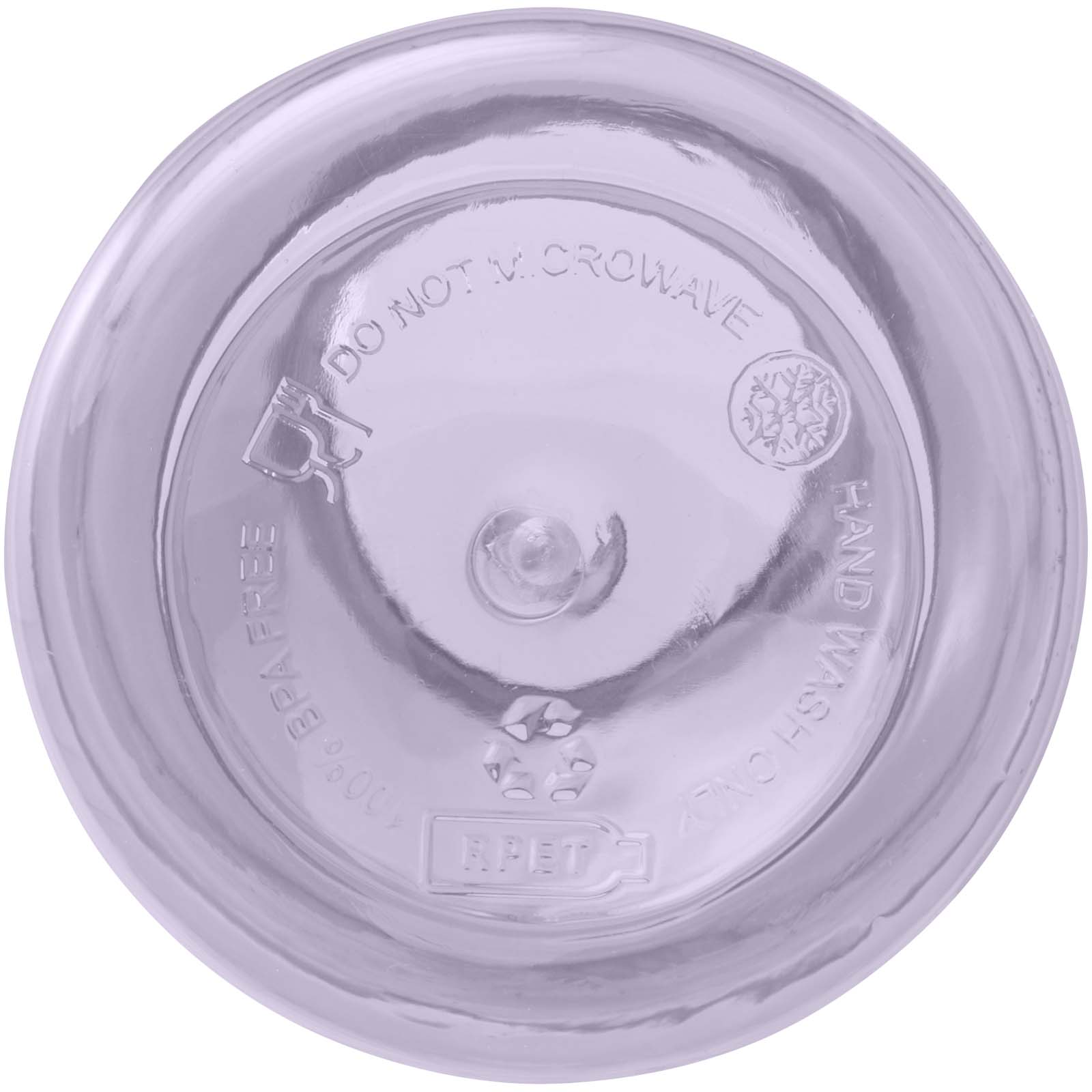 Bouteille d'eau Oregon de 400 ml en plastique recyclé avec mousqueton