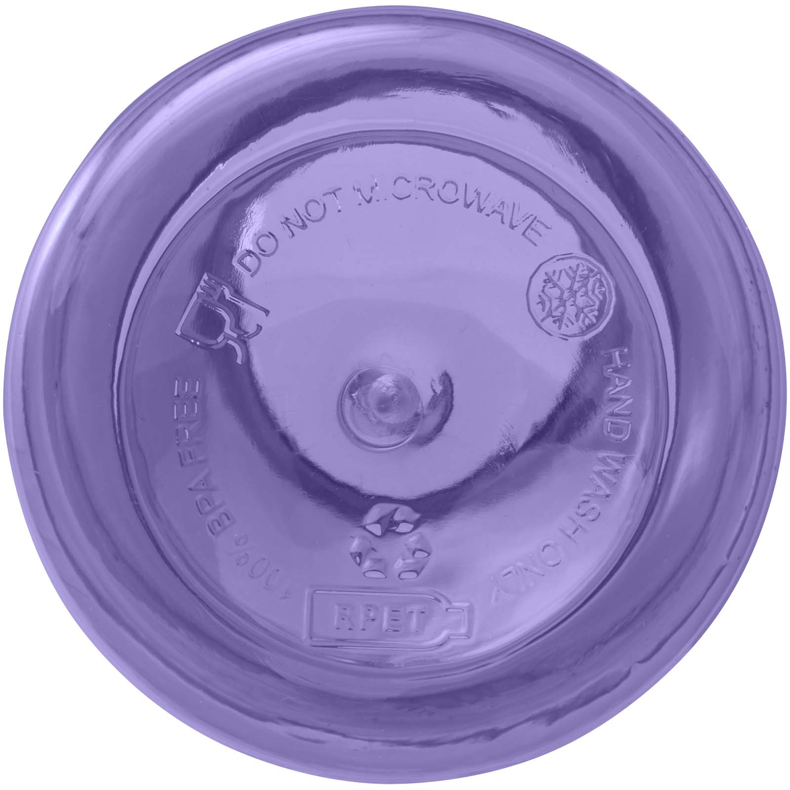 Bouteille d'eau Oregon de 400 ml en plastique recyclé avec mousqueton