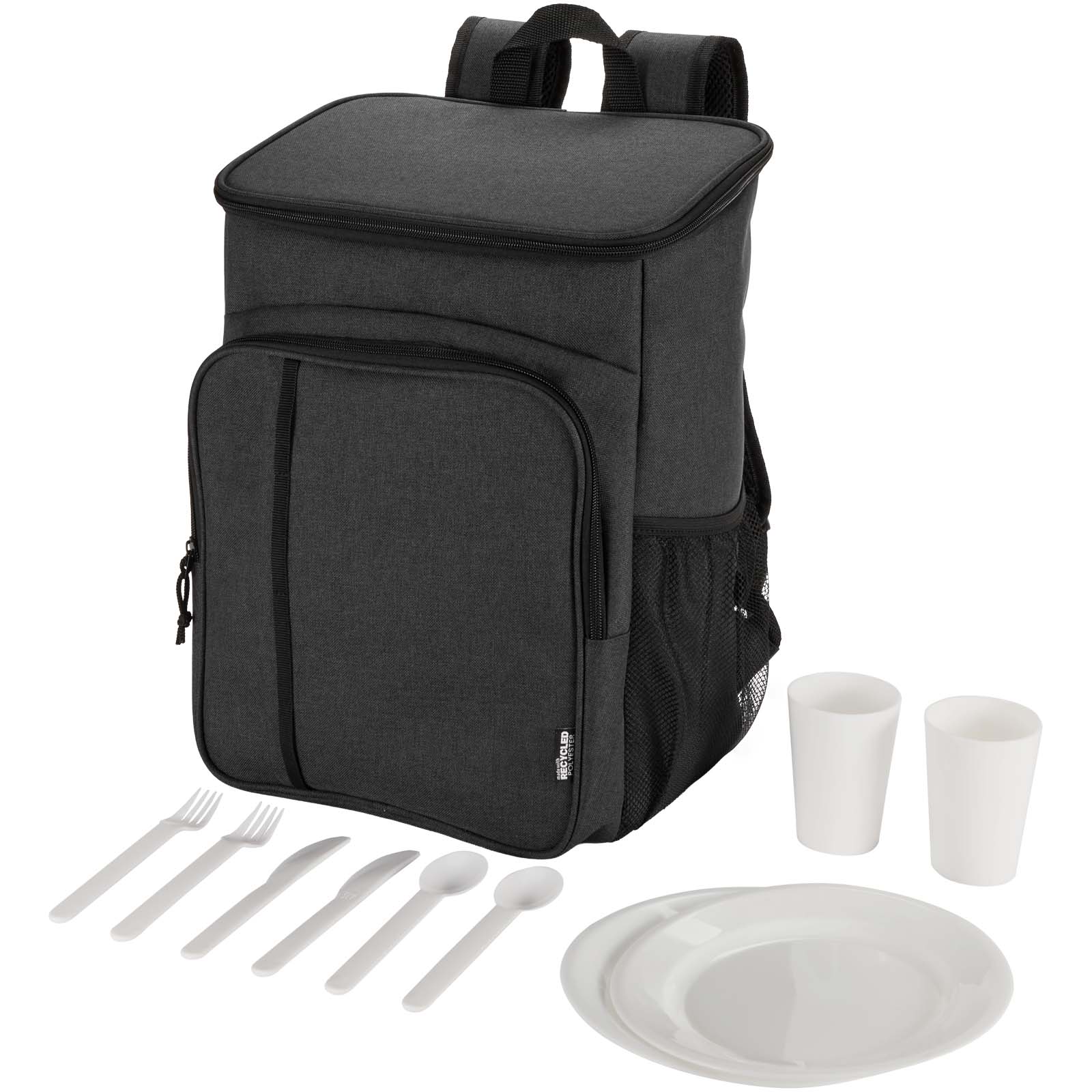 Sac à dos isotherme 20 L Tundra recyclé et certifié GRS pour pique-nique avec ensemble de couverts