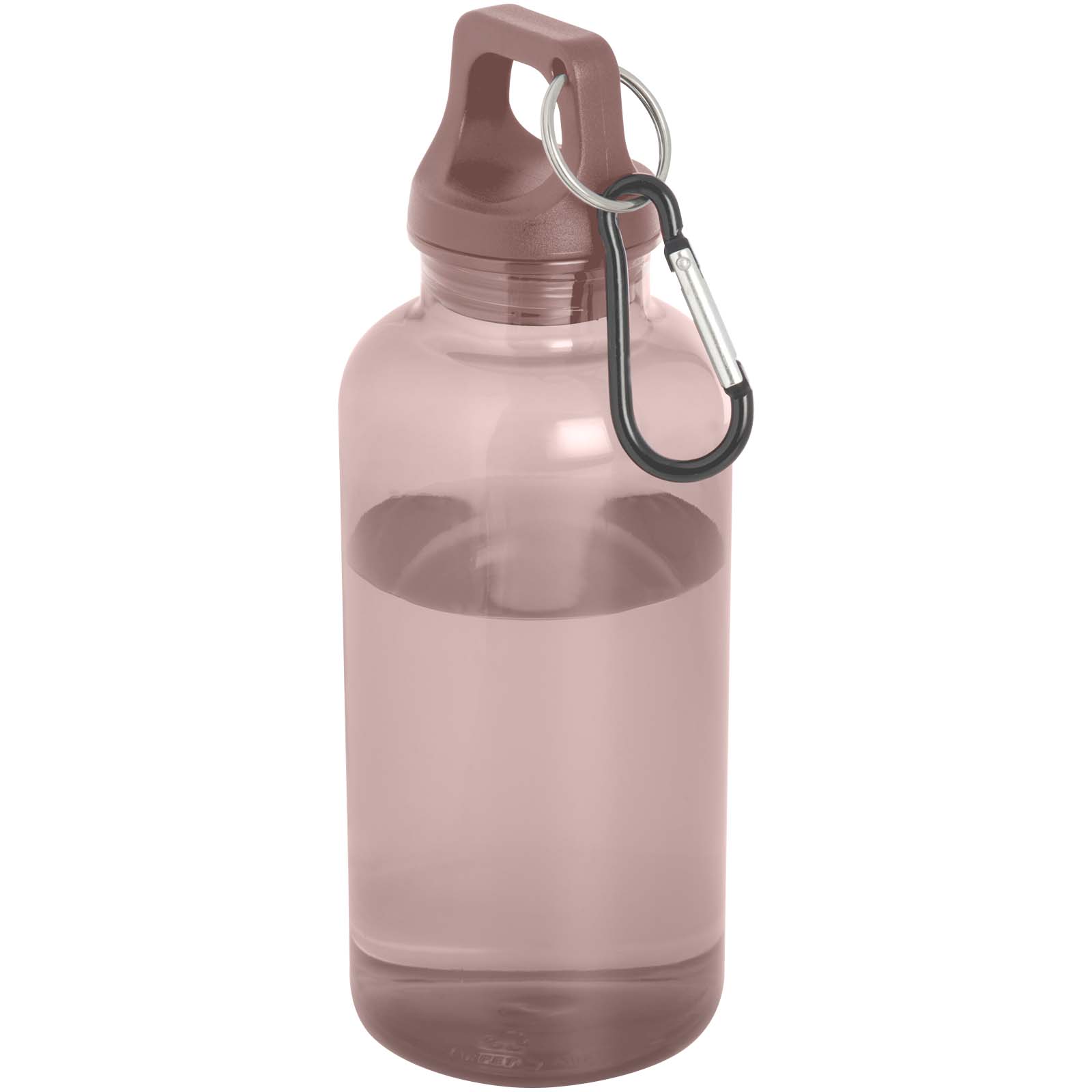 Bouteille d'eau Oregon de 400 ml en plastique recyclé avec mousqueton
