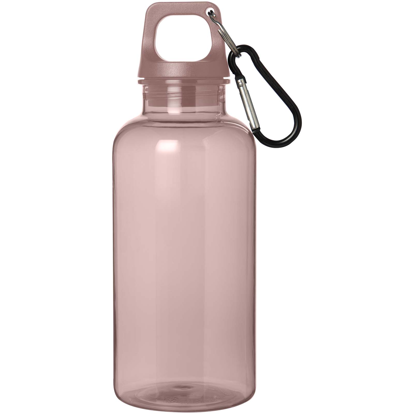 Bouteille d'eau Oregon de 400 ml en plastique recyclé avec mousqueton