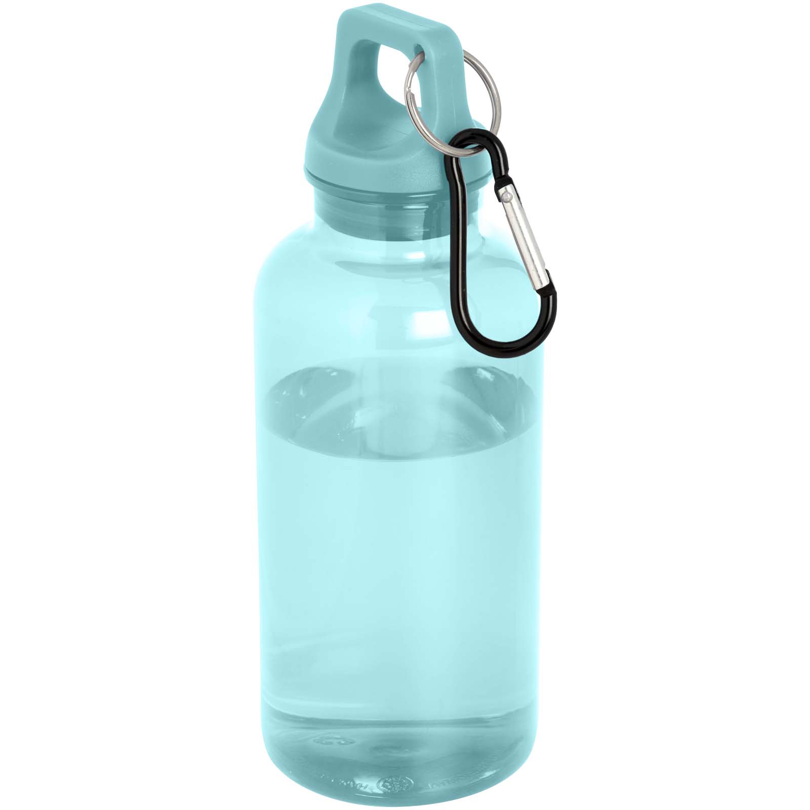 Bouteille d'eau Oregon de 400 ml en plastique recyclé avec mousqueton