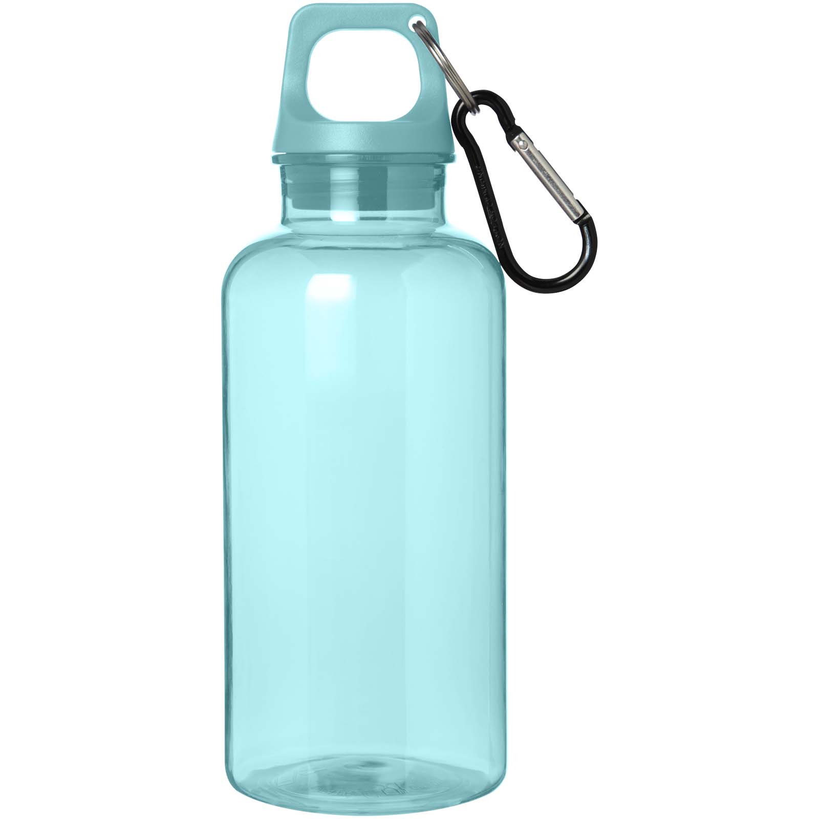 Bouteille d'eau Oregon de 400 ml en plastique recyclé avec mousqueton