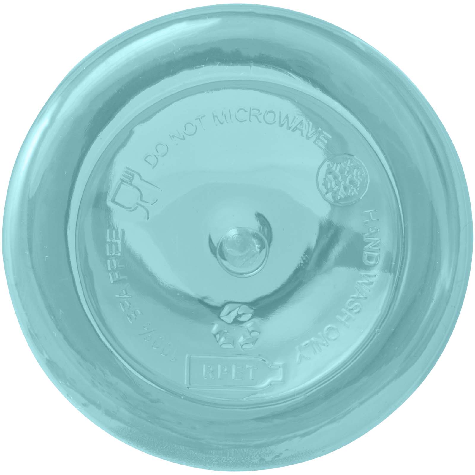 Bouteille d'eau Oregon de 400 ml en plastique recyclé avec mousqueton