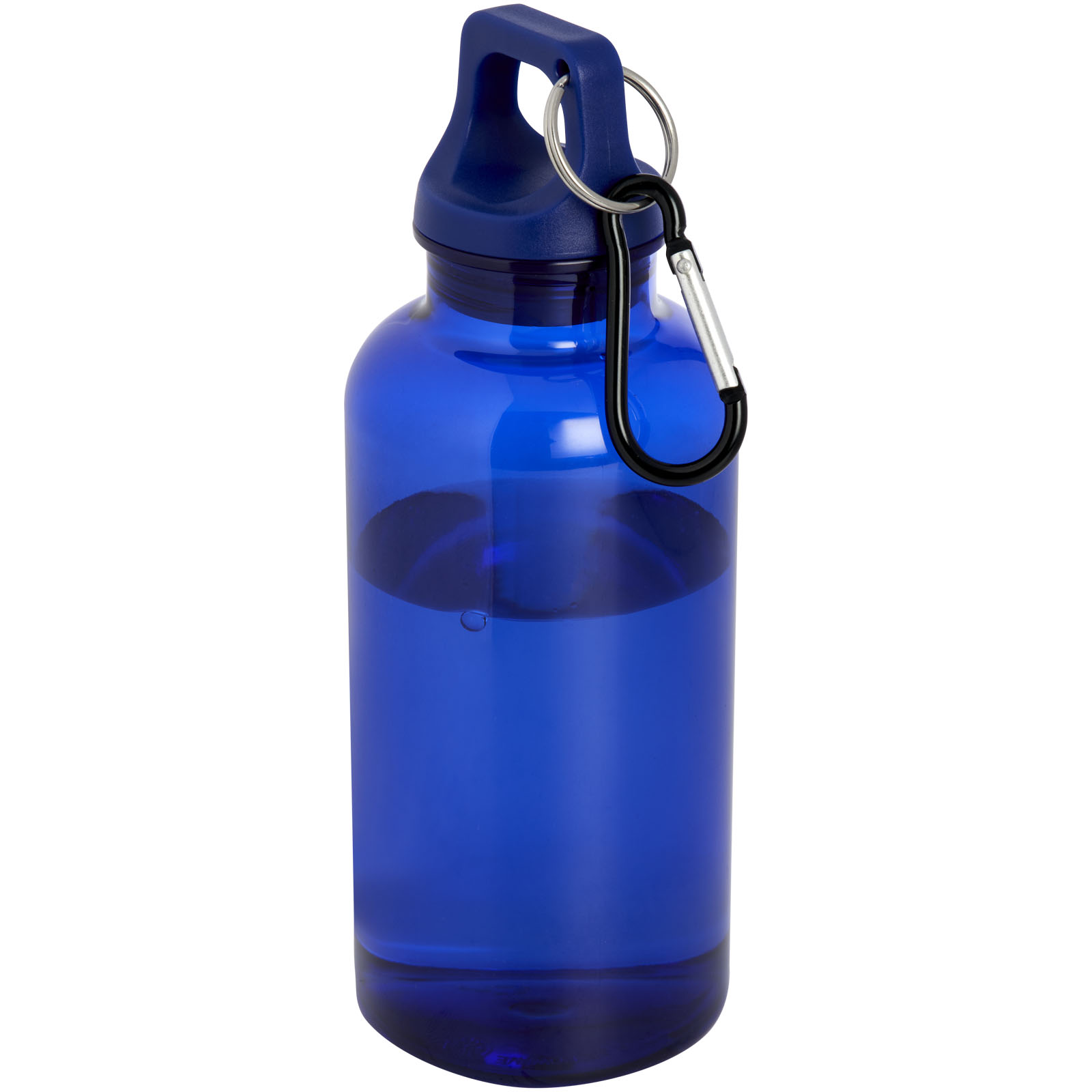 Bouteille d'eau Oregon de 400 ml en plastique recyclé avec mousqueton