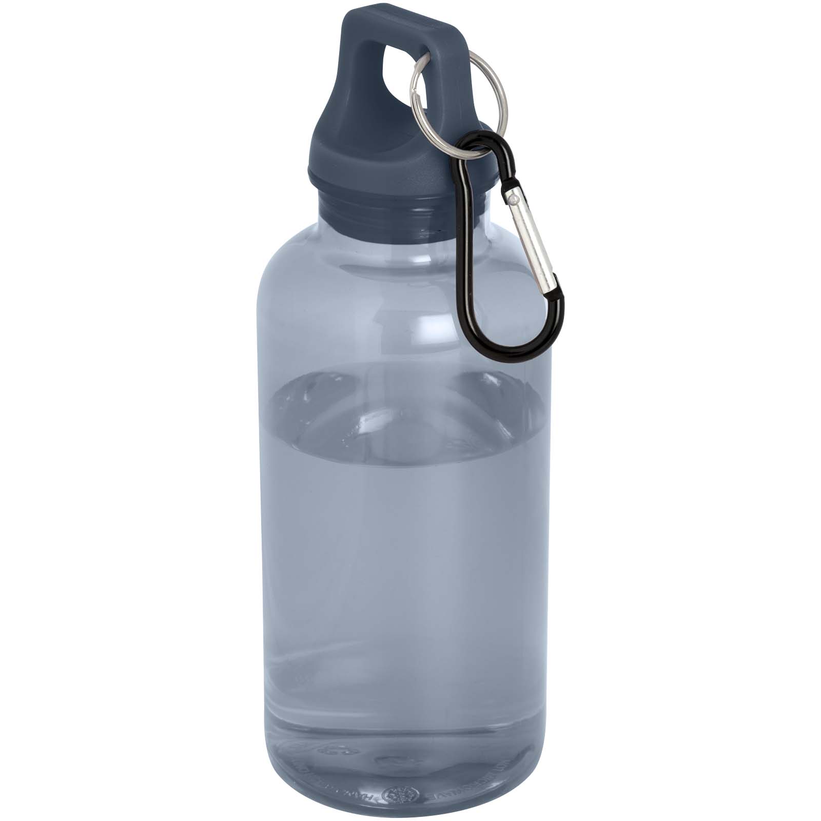 Bouteille d'eau Oregon de 400 ml en plastique recyclé avec mousqueton