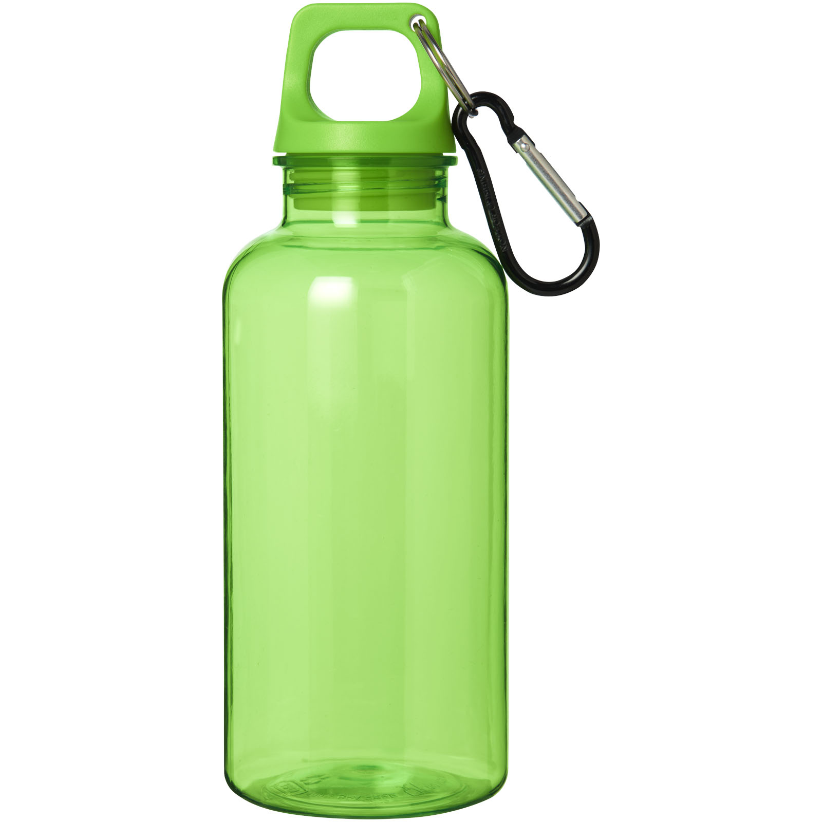Bouteille d'eau Oregon de 400 ml en plastique recyclé avec mousqueton