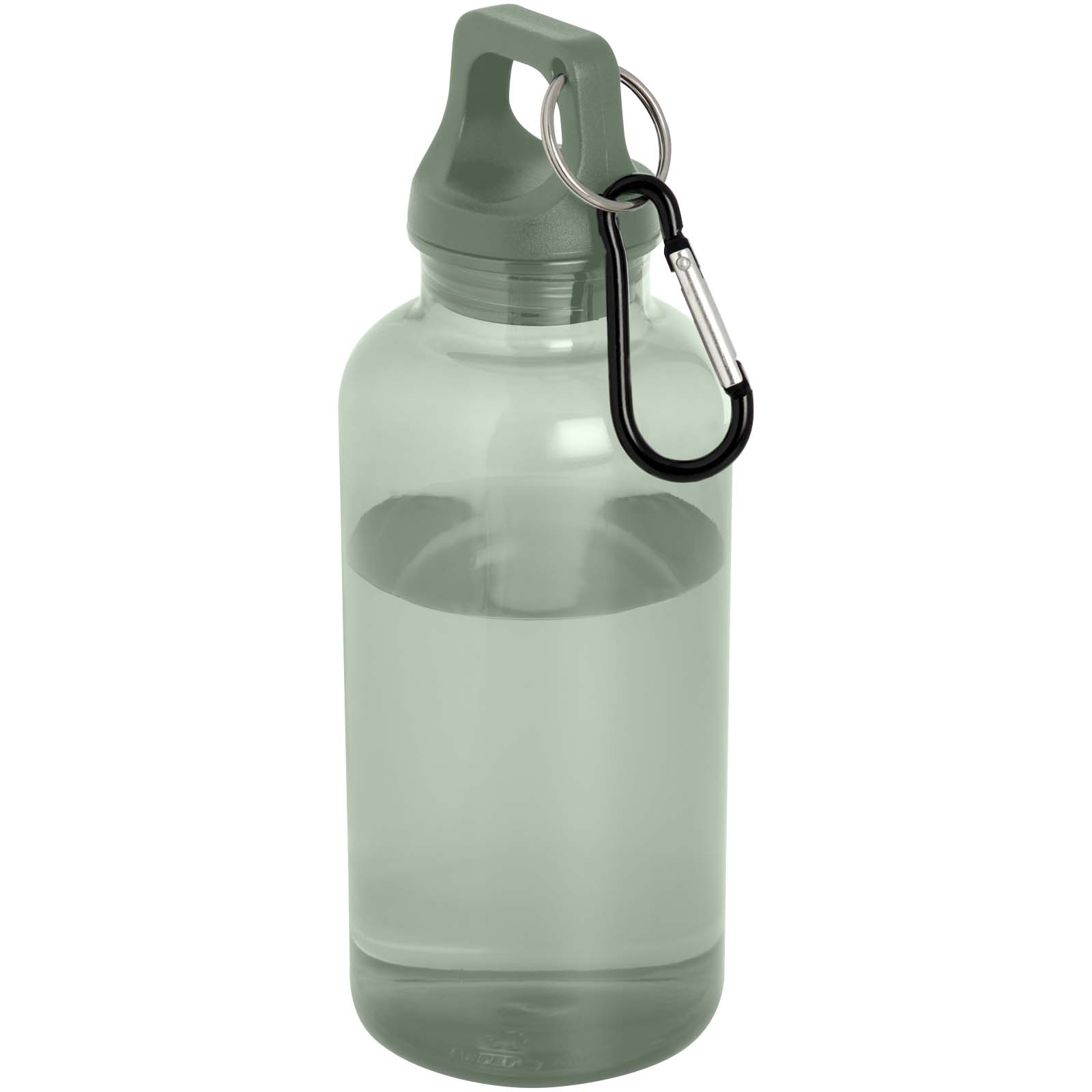 Bouteille d'eau Oregon de 400 ml en plastique recyclé avec mousqueton