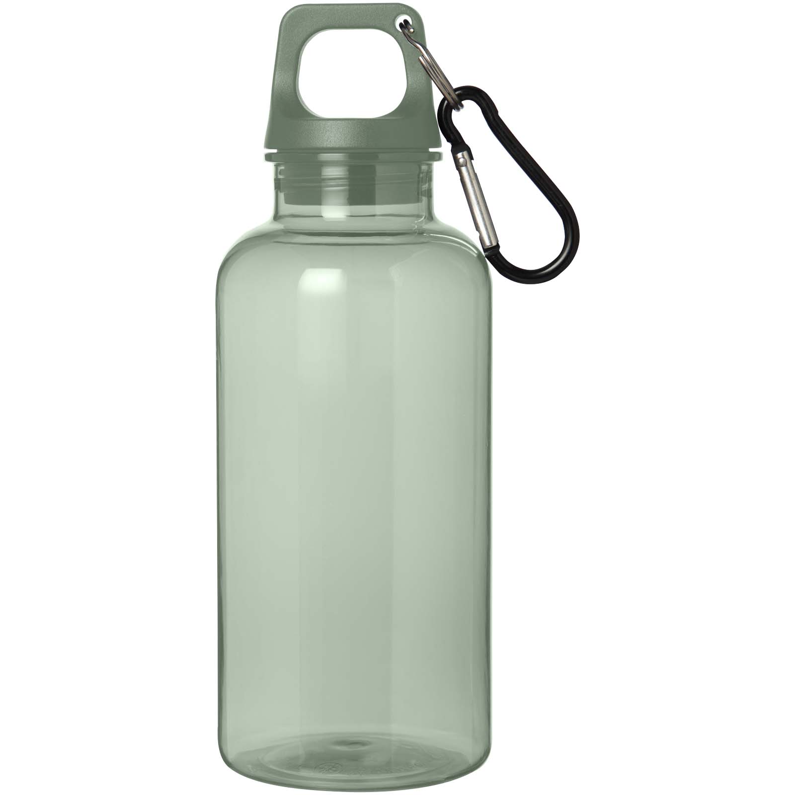 Bouteille d'eau Oregon de 400 ml en plastique recyclé avec mousqueton