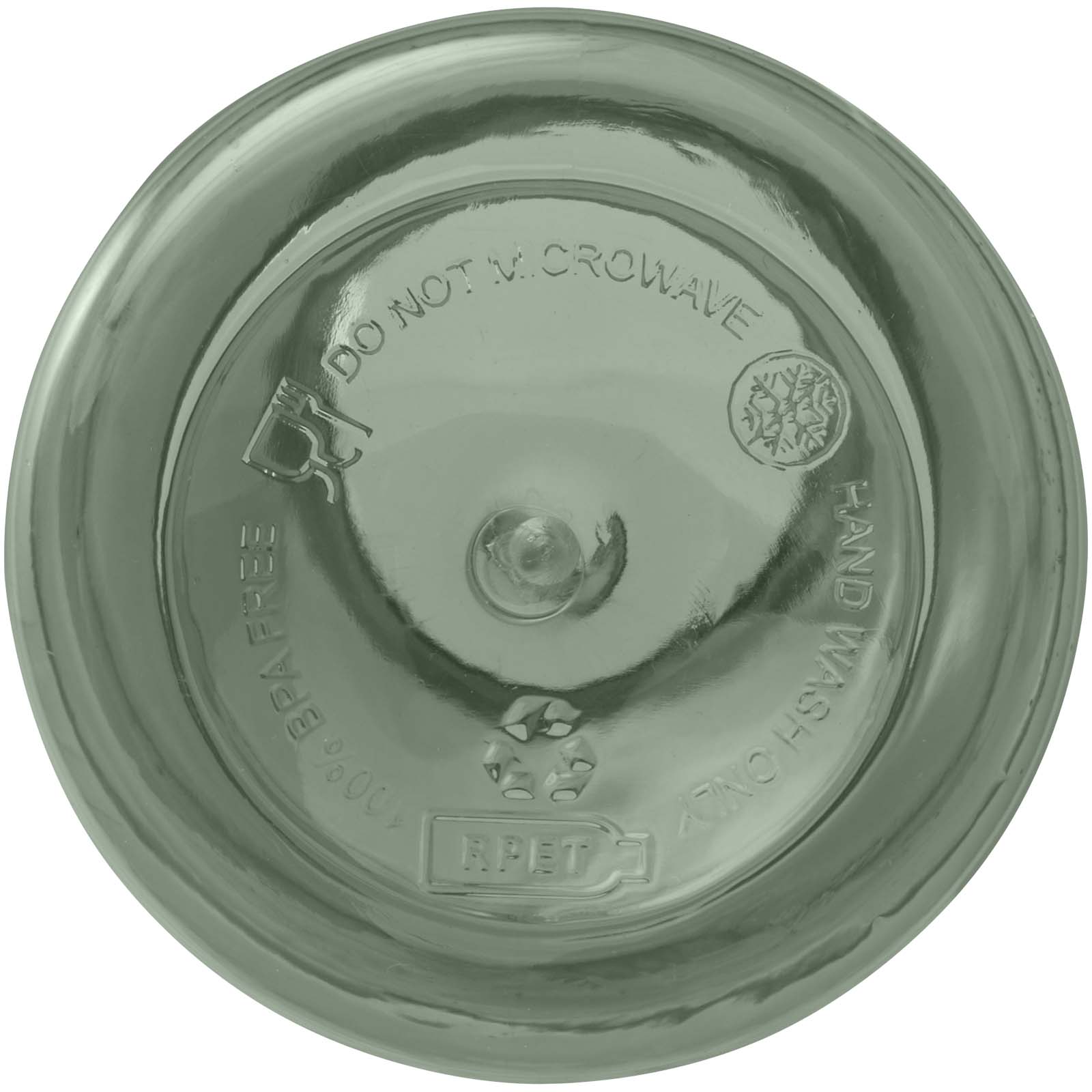 Bouteille d'eau Oregon de 400 ml en plastique recyclé avec mousqueton