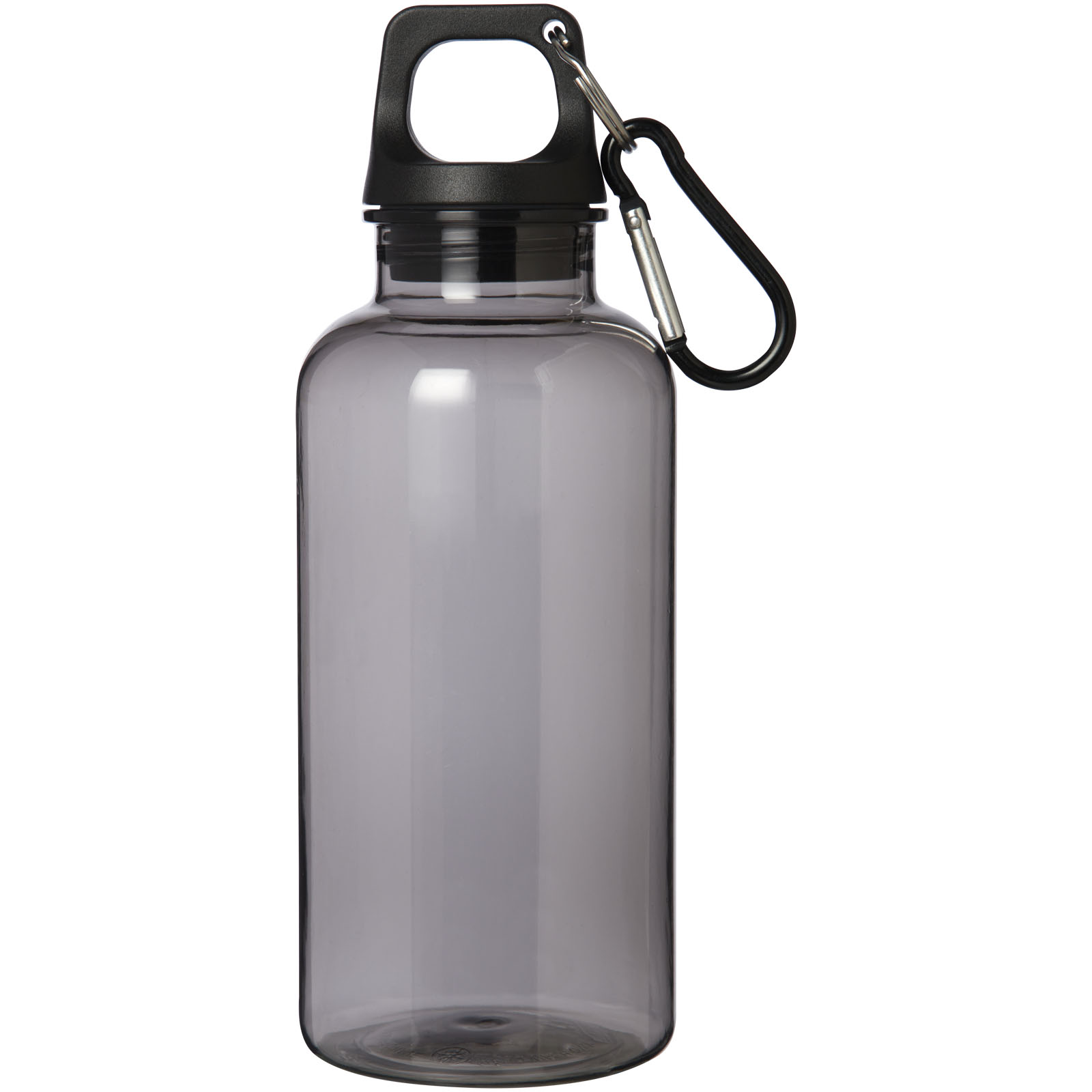Bouteille d'eau Oregon de 400 ml en plastique recyclé avec mousqueton