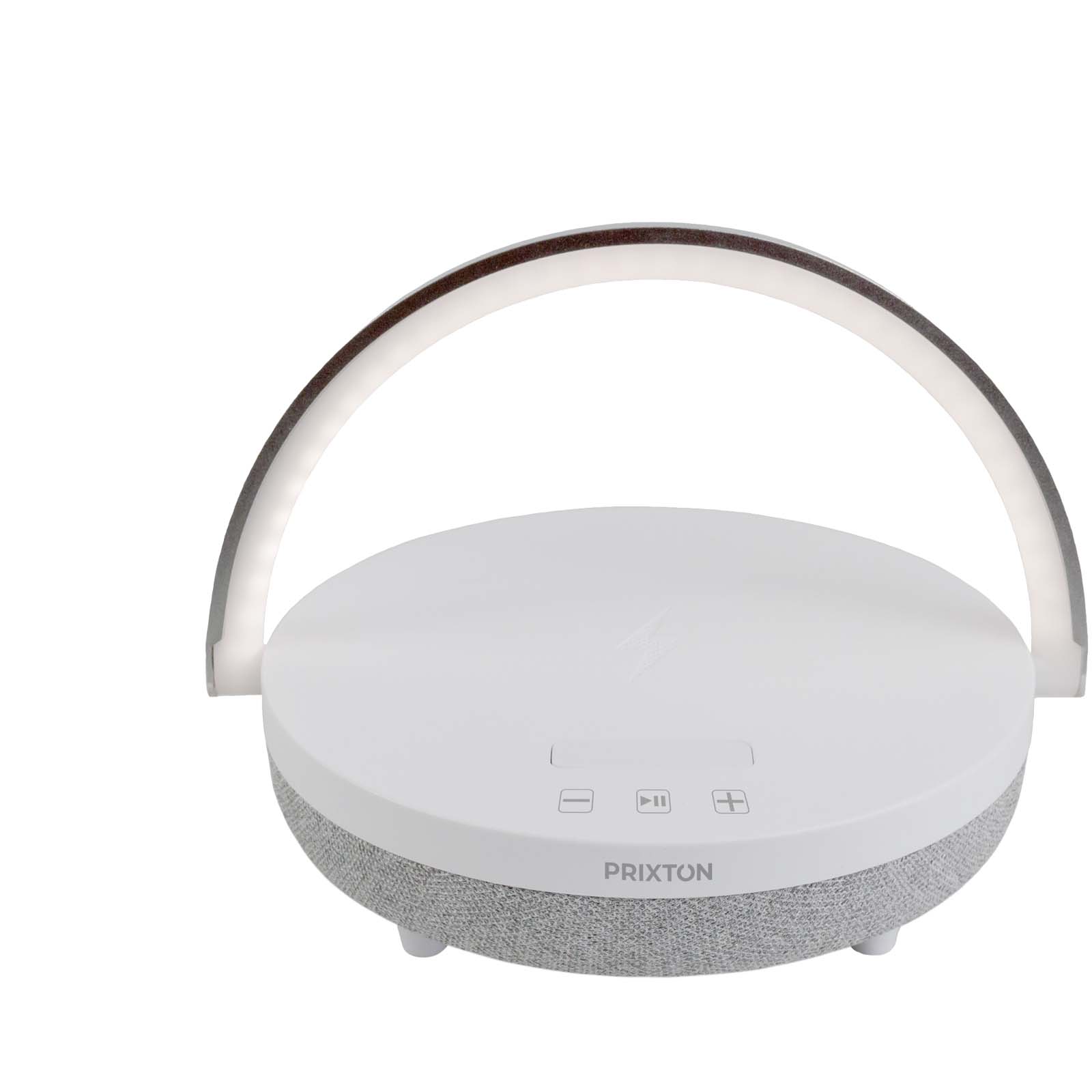 Enceinte Bluetooth® 4-en-1 Prixton de 10 W avec lumière LED et station de charge sans fil