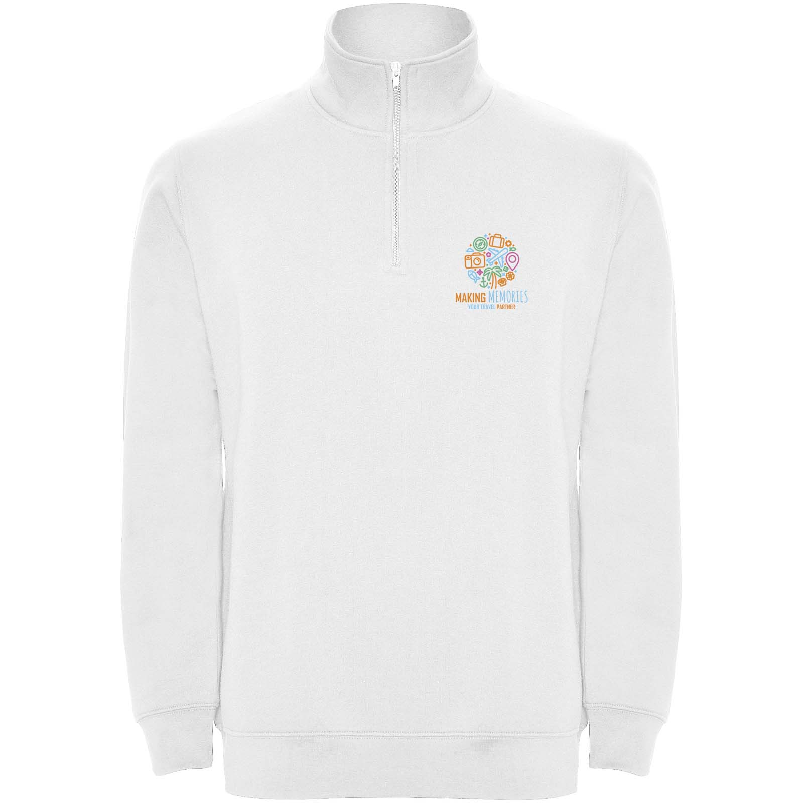 Roly Pull zippé de 280 g/m² Aneto avec fermeture quart de zip