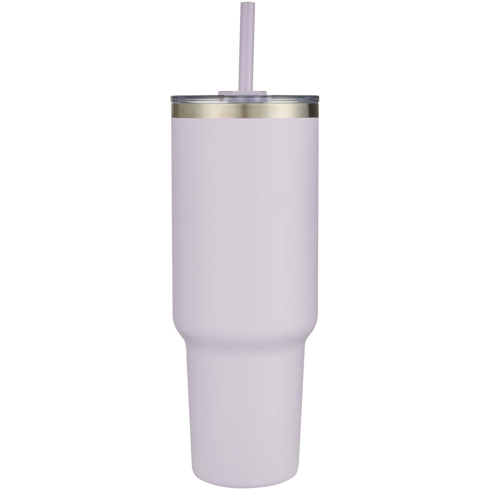 Mug Sydney 1200 ml double paroi certifié RCS avec isolation par le vide et couche de cuivre avec paille