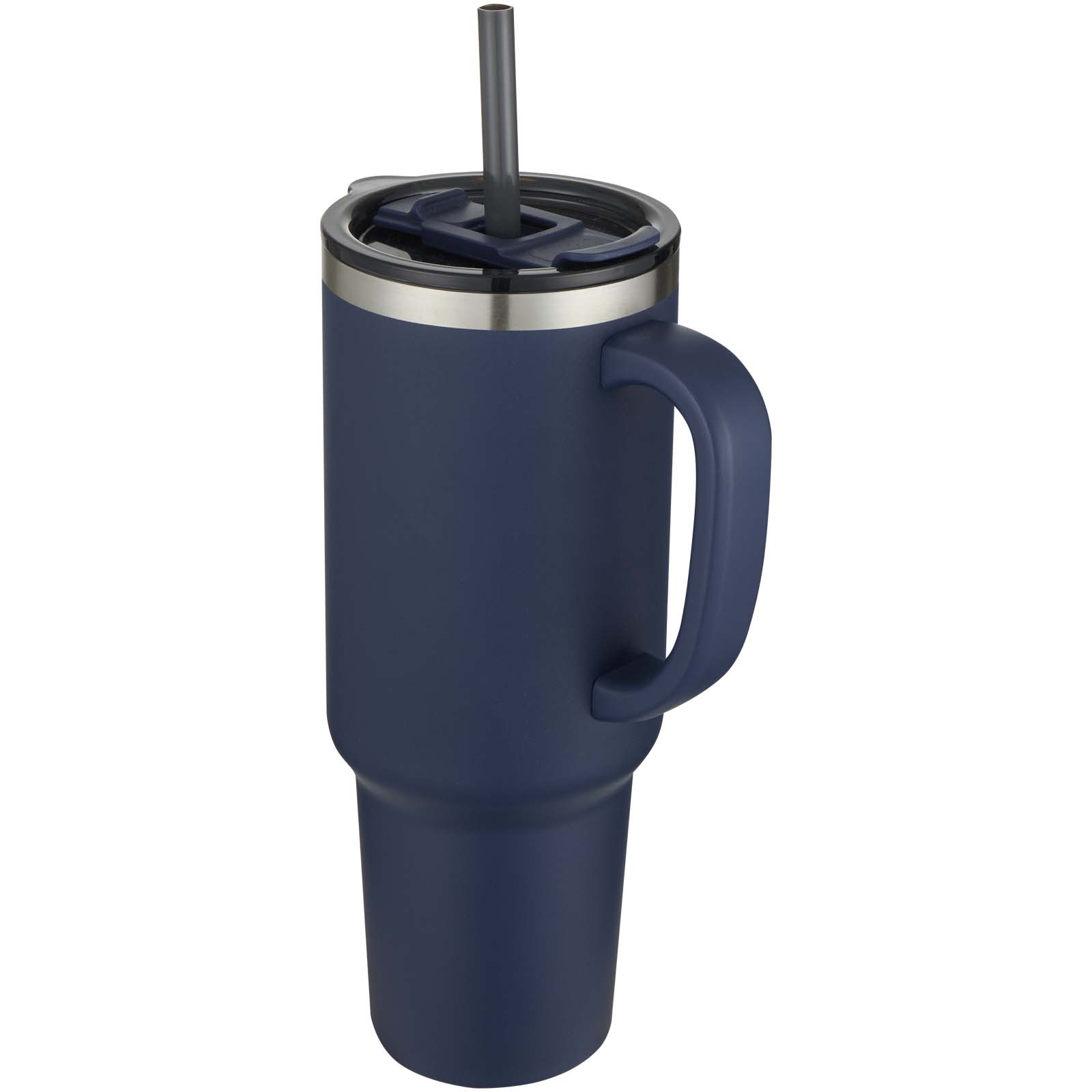 Mug Sydney 1200 ml double paroi certifié RCS avec isolation par le vide et couche de cuivre avec paille