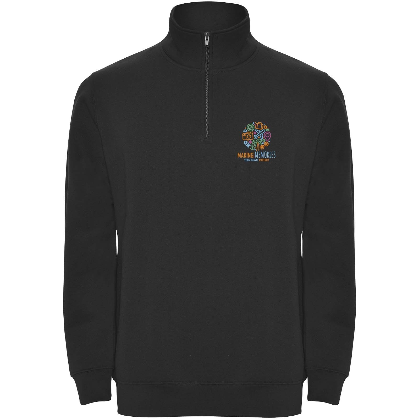 Roly Pull zippé de 280 g/m² Aneto avec fermeture quart de zip